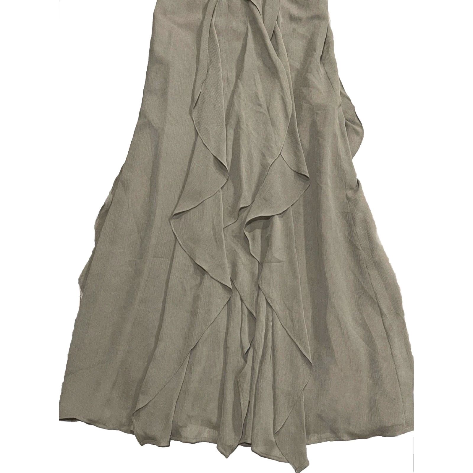 Vera Wang VERA WANG Bridesmaid Dress Gown Woman Sleeveless V-Neck Charcoal Gray Long Formal Cocktail 0 Size 0 Regular Polyester Size XS / US 0-2 / IT 36-38 - 2 Thumbnail