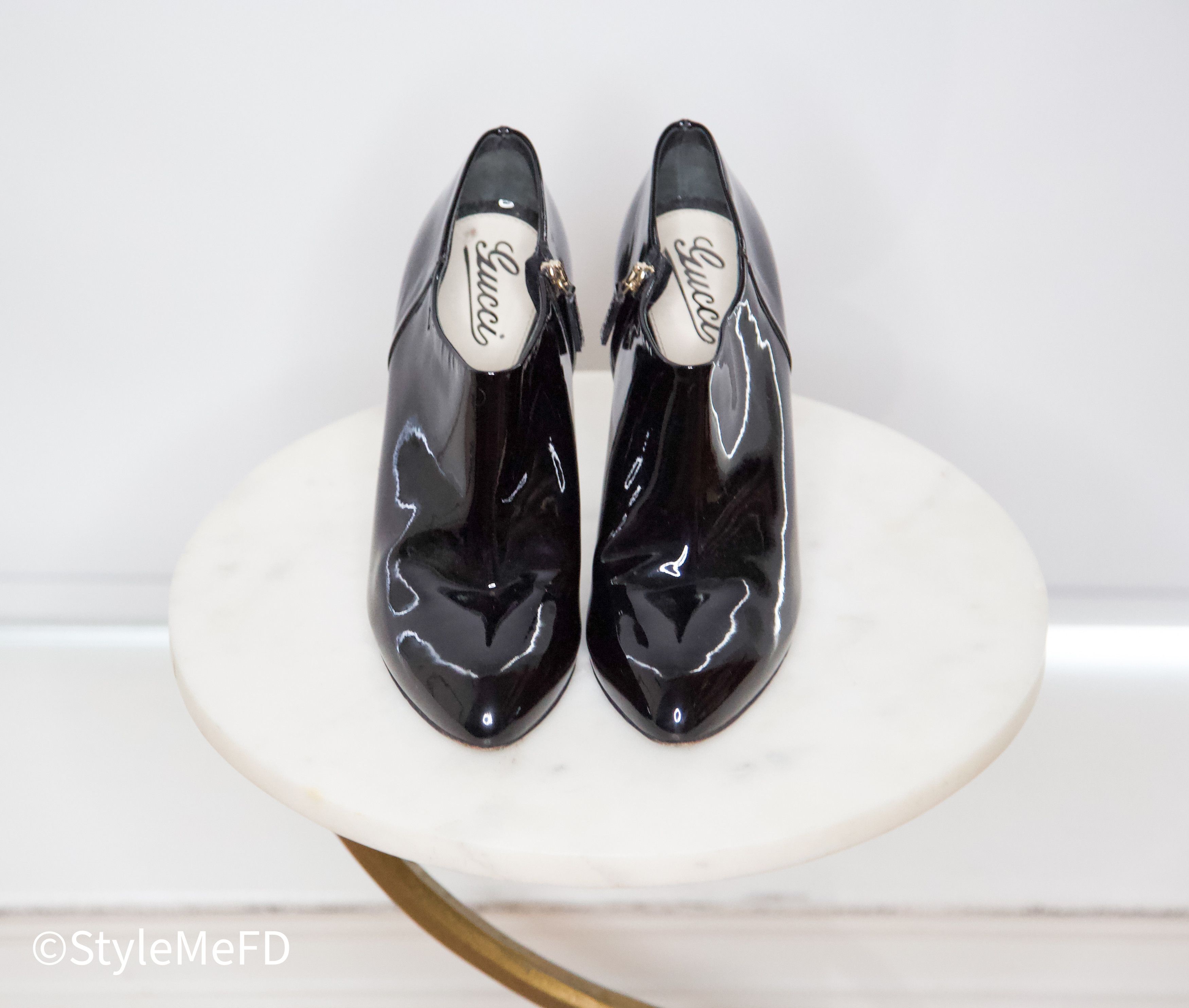 Gucci Gucci Patent Leather Short Booties w Side Zip Detail Size US 9 / IT 39 - 2 Thumbnail
