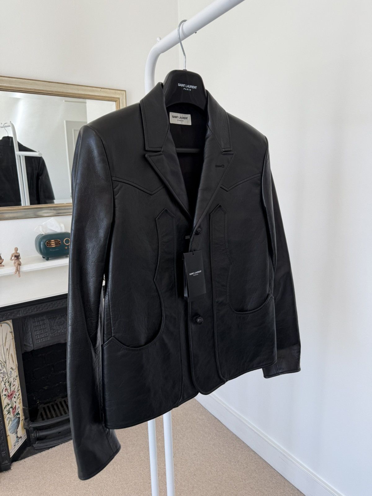 Saint Laurent Paris SS19 Saint Laurent Runway Western Leather Jacket Size US M / EU 48-50 / 2 - 3 Thumbnail