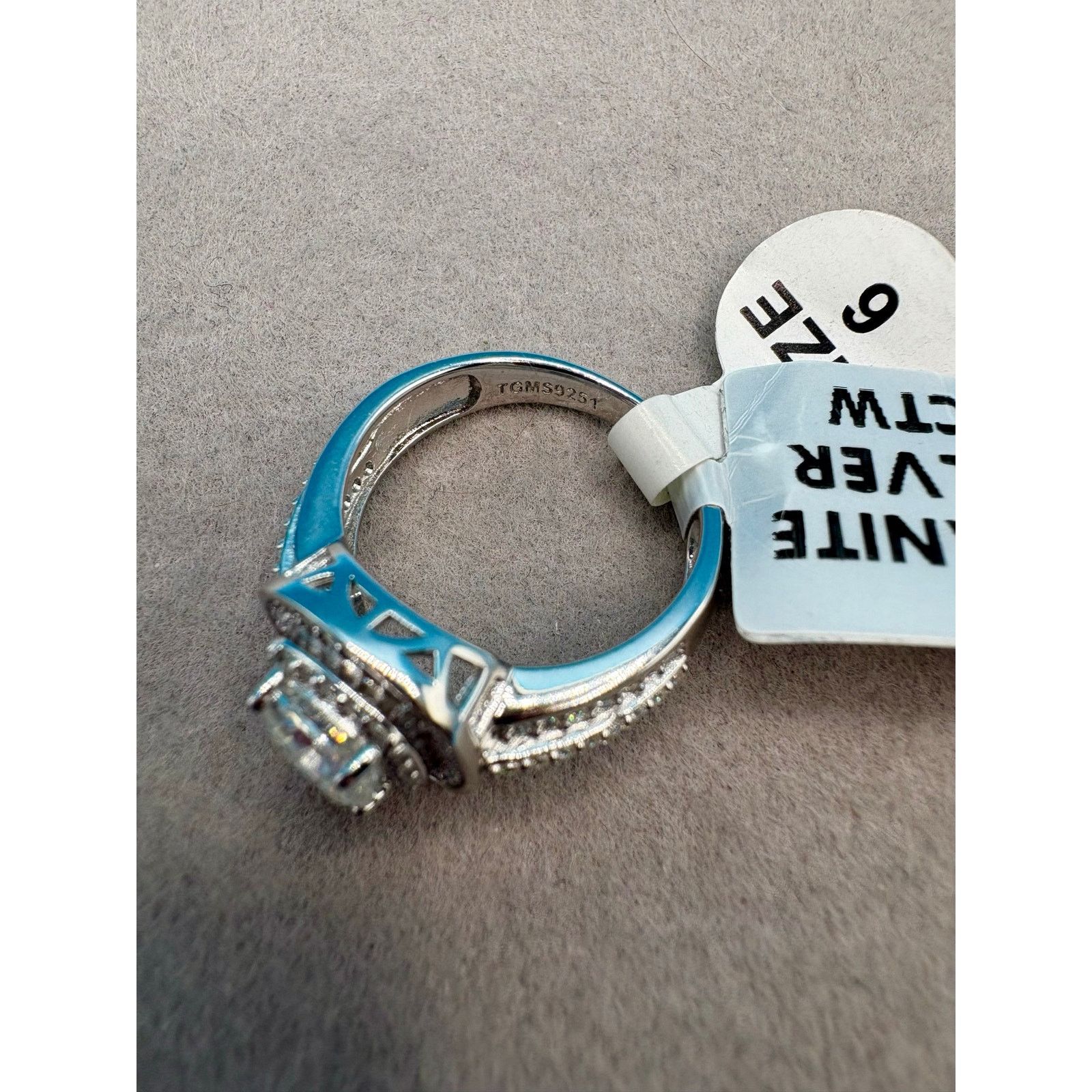 Jewelry NWT Sz.6 - Womens 1.75ct Moissanite Ring, Stamped 925 Silver Size ONE SIZE - 5 Thumbnail