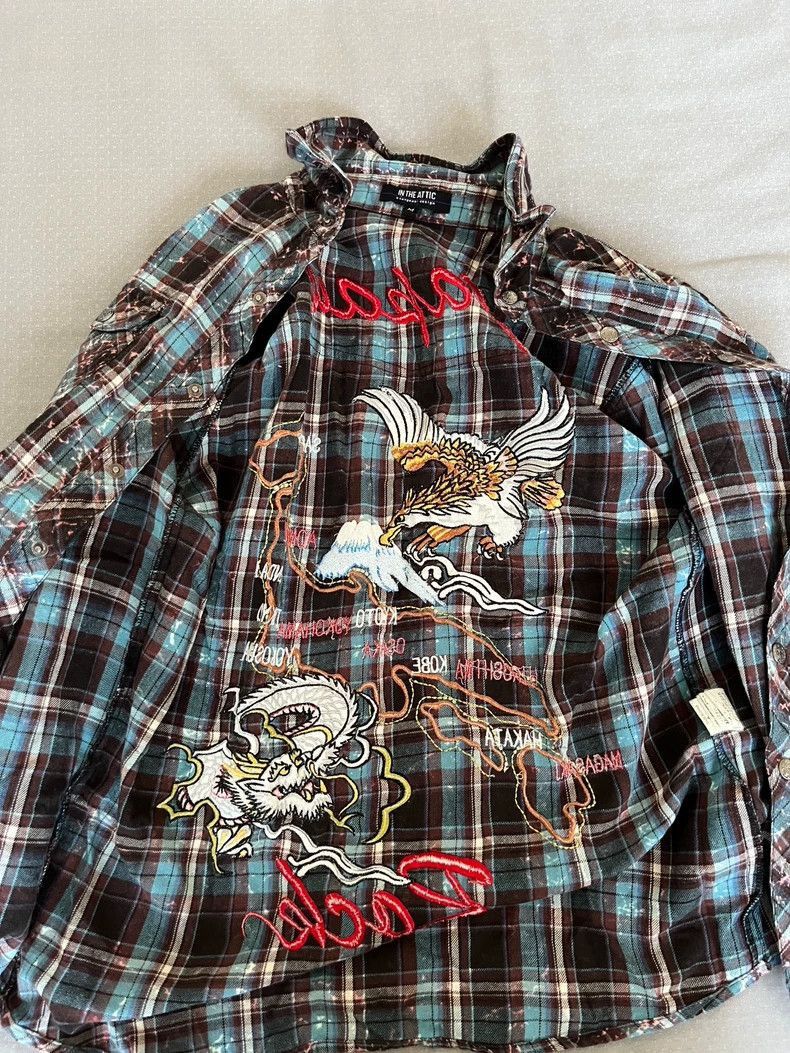 Yohji Yamamoto Vintage Japanese Embroidered Plaid Shirt-2506 Size M / US 6-8 / IT 42-44 - 7 Thumbnail