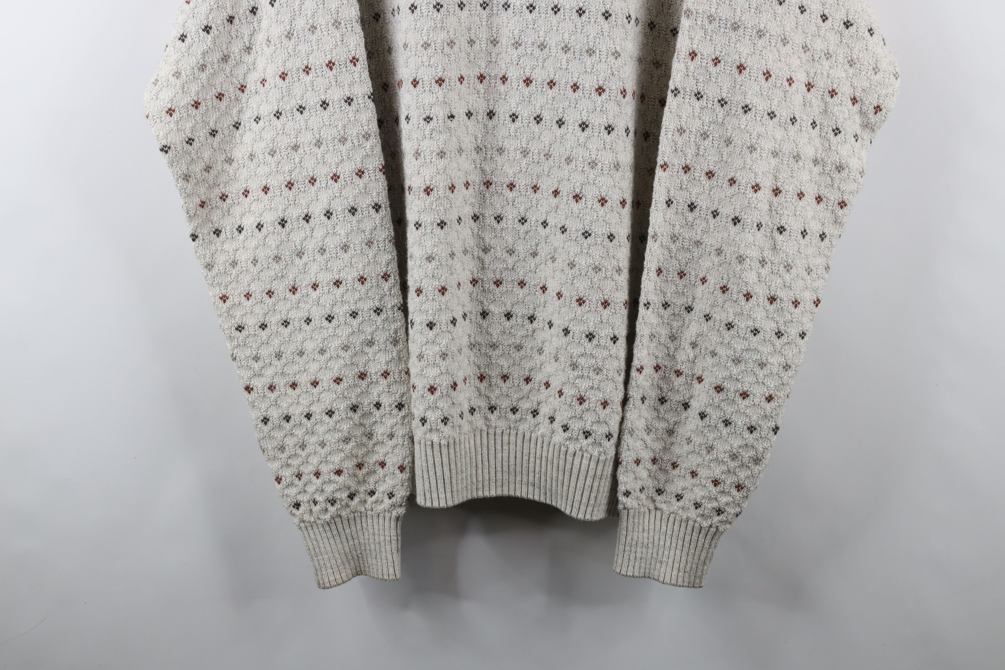 Vintage Vintage 90s Streetwear Geometric Knit Crewneck Dad Sweater Size US XL / EU 56 / 4 - 3 Thumbnail