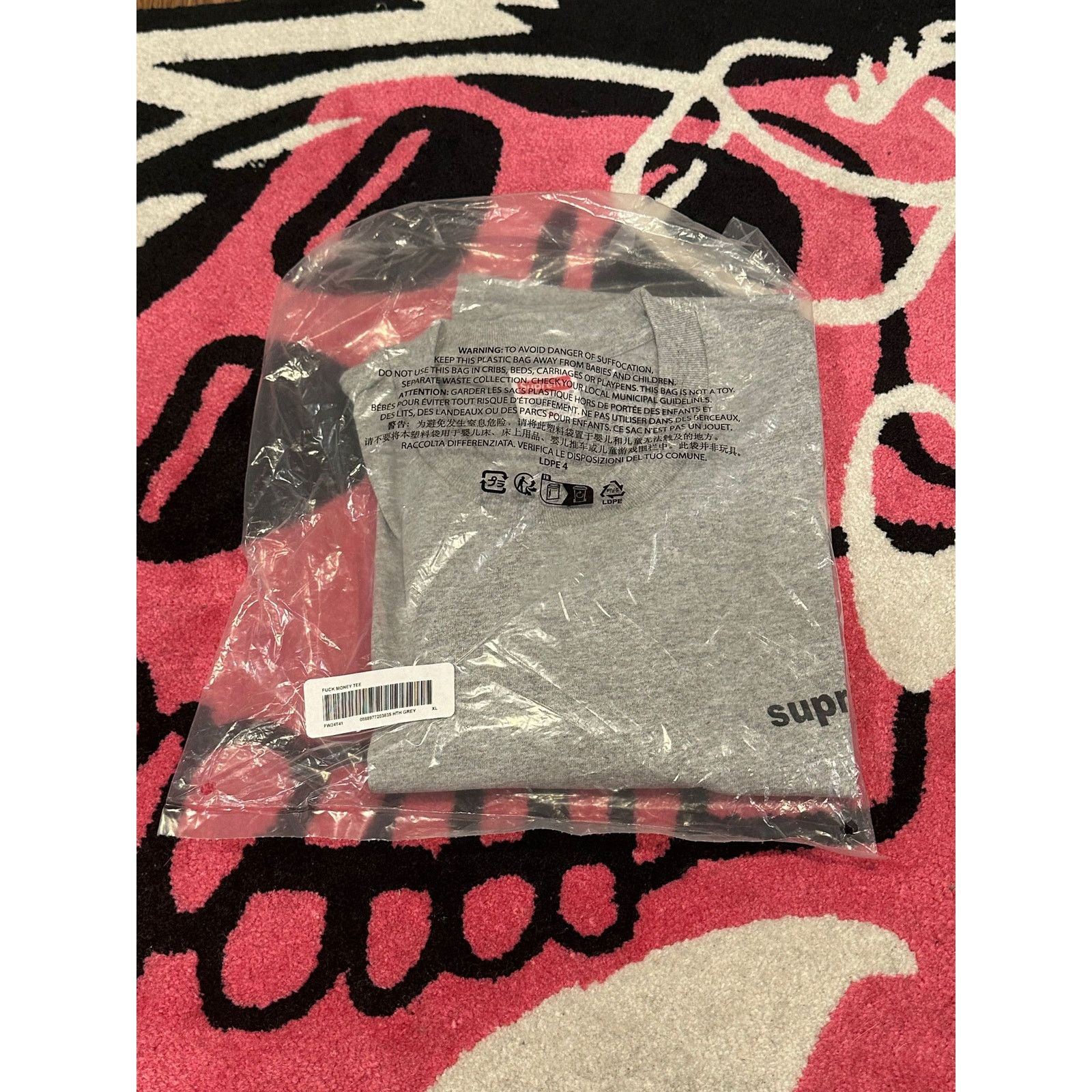 Supreme Supreme “Forget Money” Tee – Size X-Large – Brand New Size US XL / EU 56 / 4 - 4 Thumbnail
