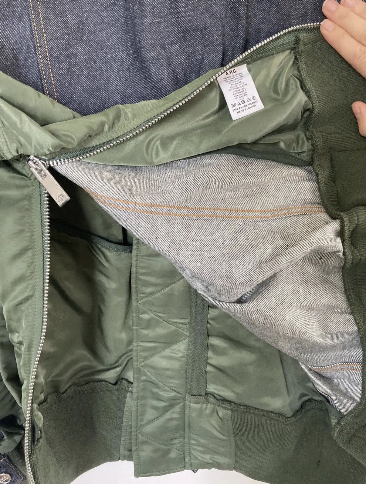 A.P.C. × Sacai APC x Sacai Eimi Denim Bomber Jacket Size US S / EU 44-46 / 1 - 5 Thumbnail