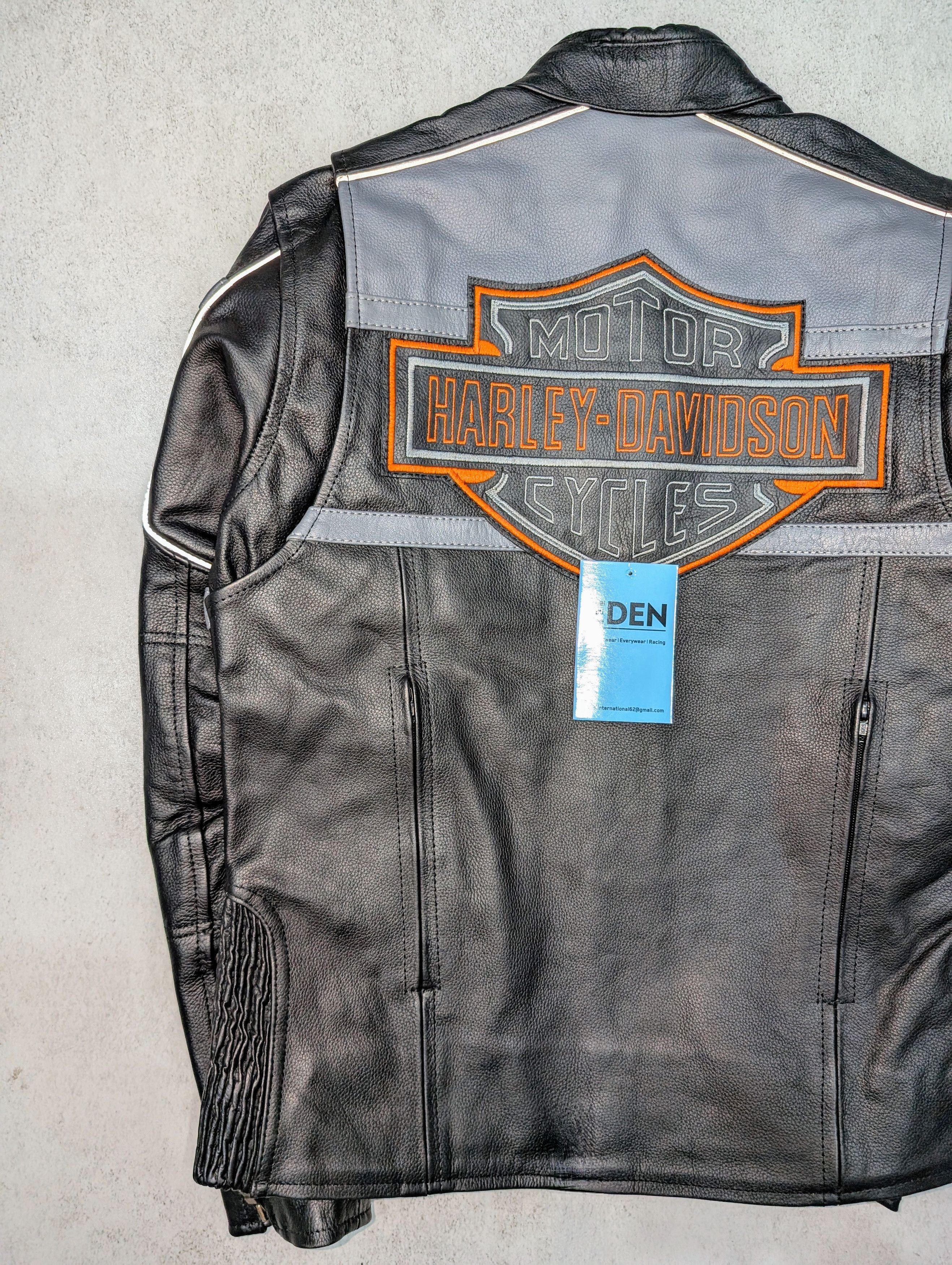 Japanese Brand 💥 Genuine Harley-Davidson Men's Riding Jacket Black Leather Size US XXL / EU 58 / 5 - 7 Thumbnail