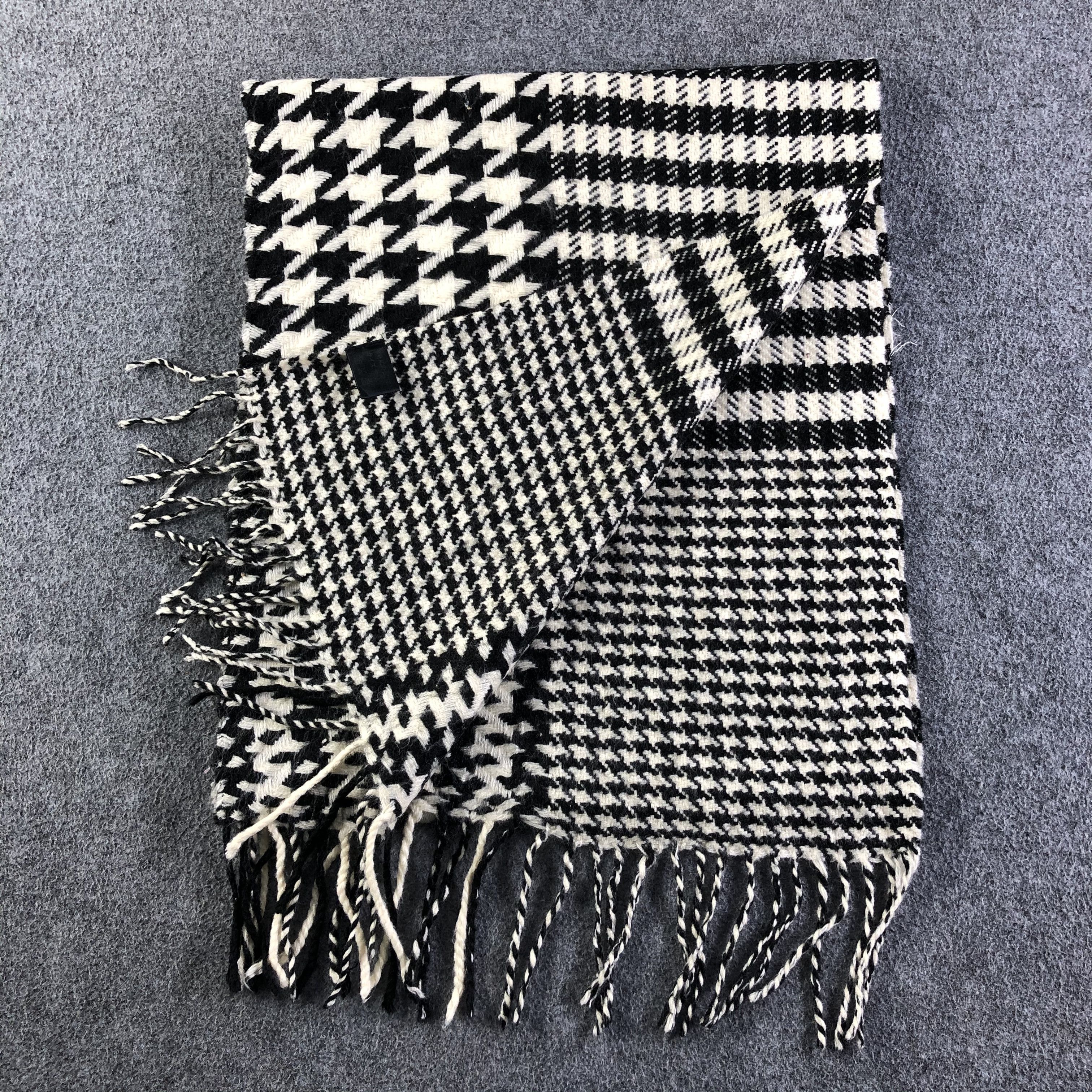 semanticdesign Semantic Design Houndstooth Scarf / Muffler / Neckwear P048 Size ONE SIZE - 6 Thumbnail
