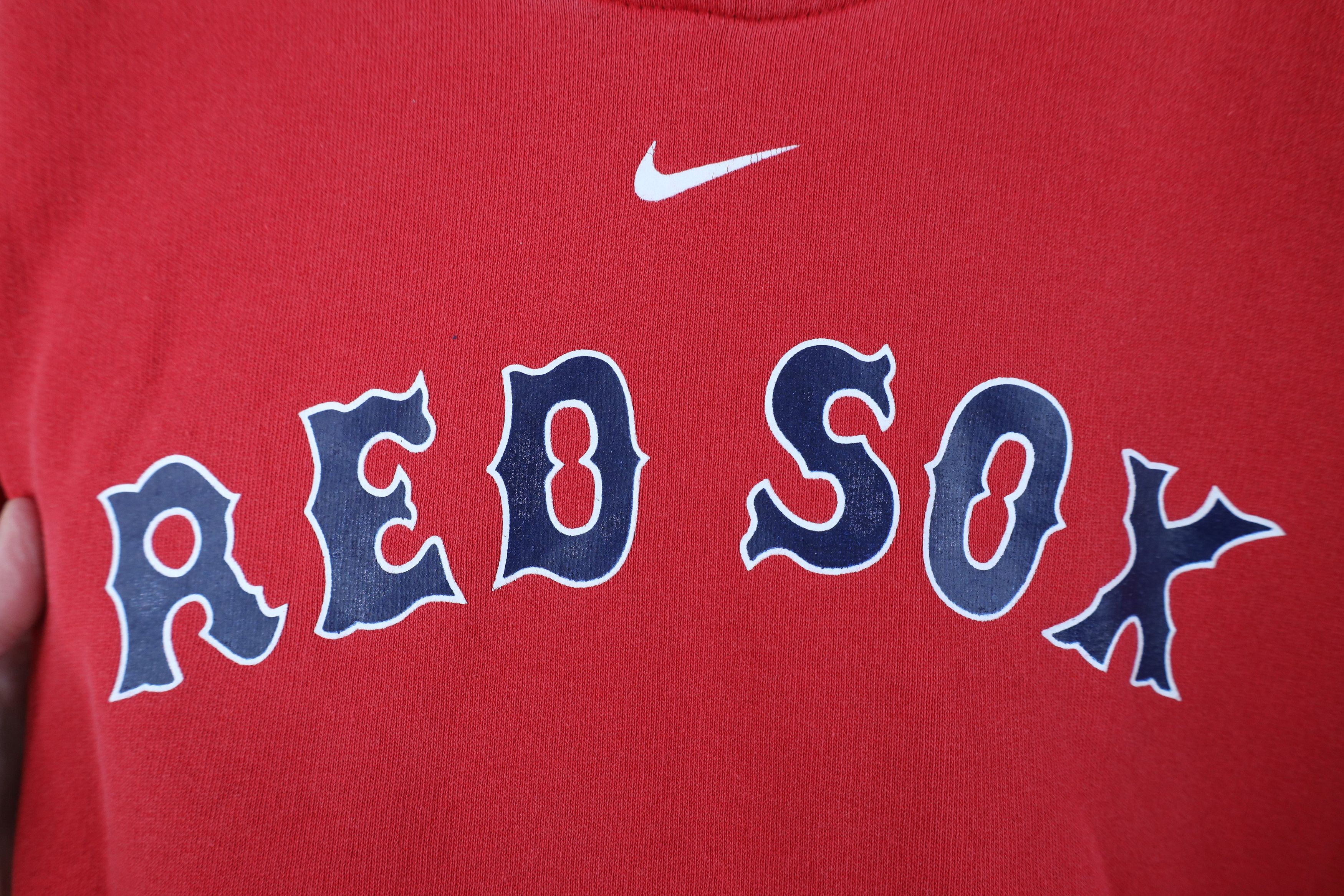 Nike Vintage Nike Swoosh Boston Red Sox Baseball Hoodie Red Size S / US 4 / IT 40 - 4 Thumbnail