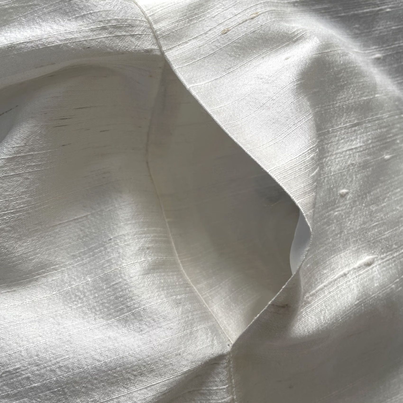 Vintage Patty Kim Blazer Womens XS White 100% Silk Open Front 3/4 Sleeve Lined Lightweight Dupion Silk Size XS / US 0-2 / IT 36-38 - 6 Thumbnail