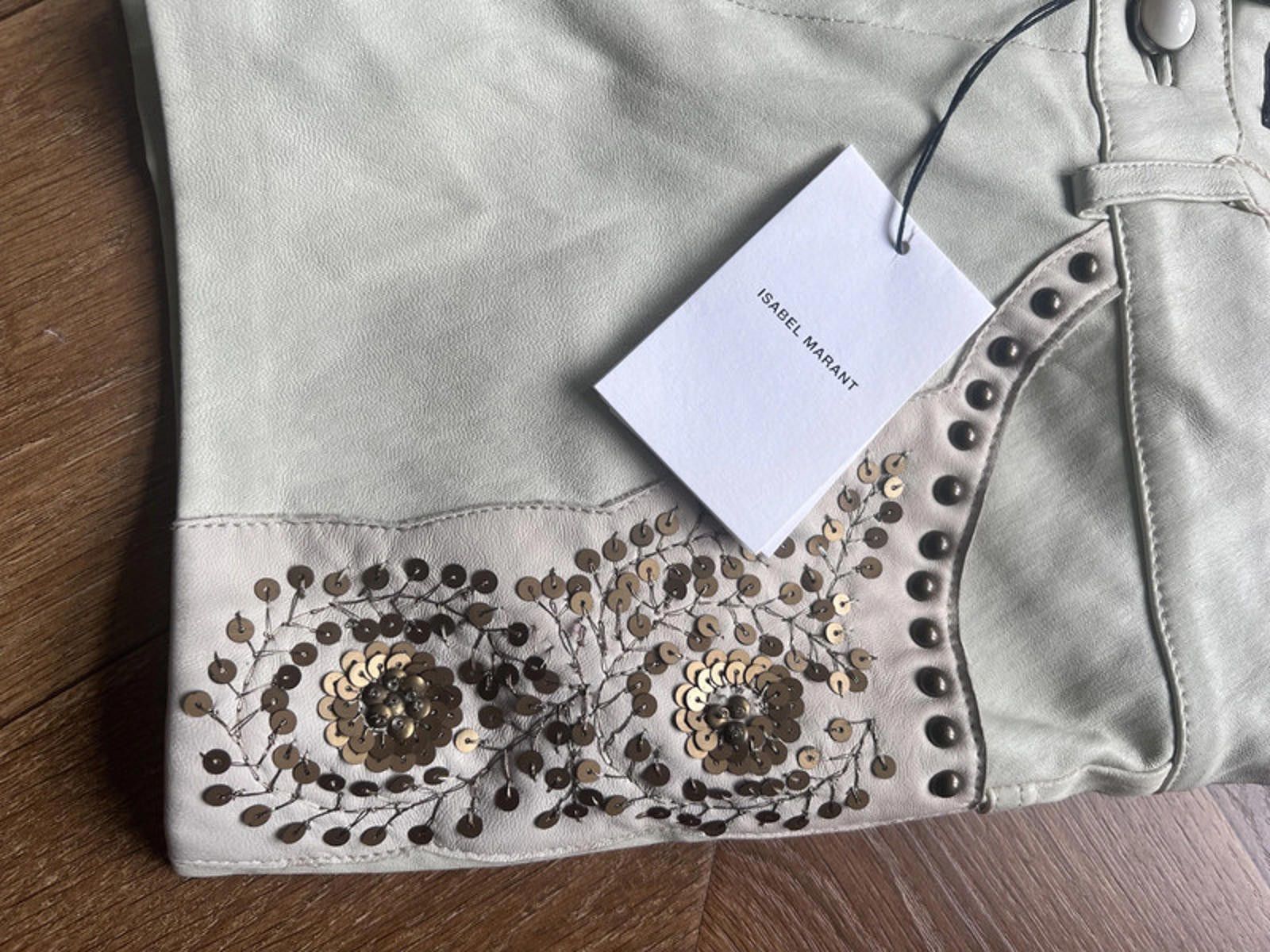 Isabel Marant Isabel Marant Leather sequin beige shorts F40 uk 10-12 Size 28" / US 6 / IT 42 - 3 Thumbnail