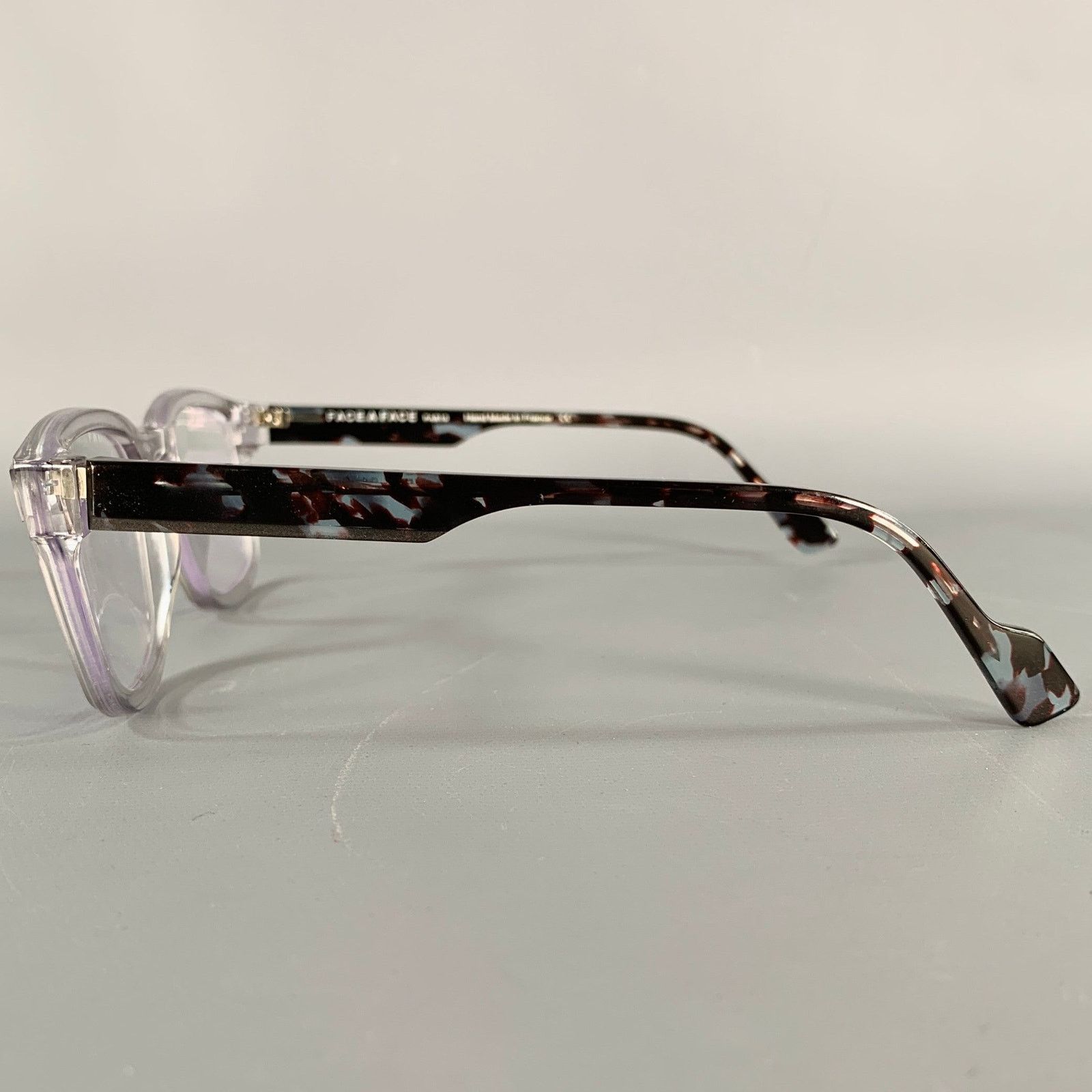 Other FACE A FACE Gordon 1 Grey Clear Marbled Acetate Eyewear Size ONE SIZE - 4 Thumbnail
