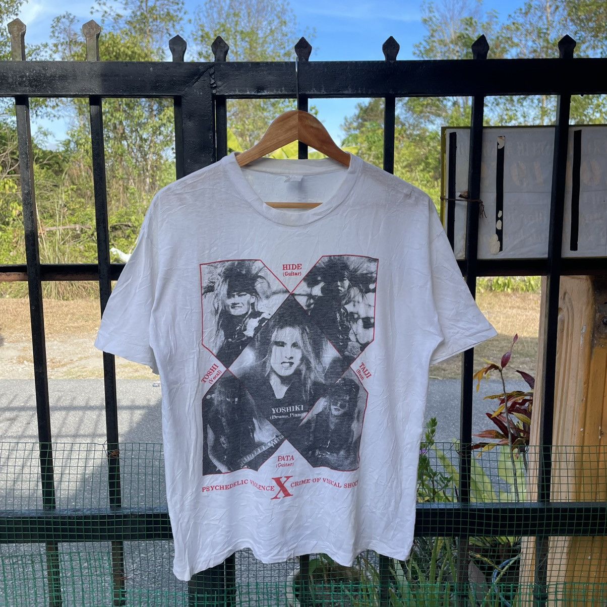 Band Tees 🔥Vintage 80s X Japan Japanese Glam Rock Band Promo Music Tee Size US M / EU 48-50 / 2 - 1 Thumbnail
