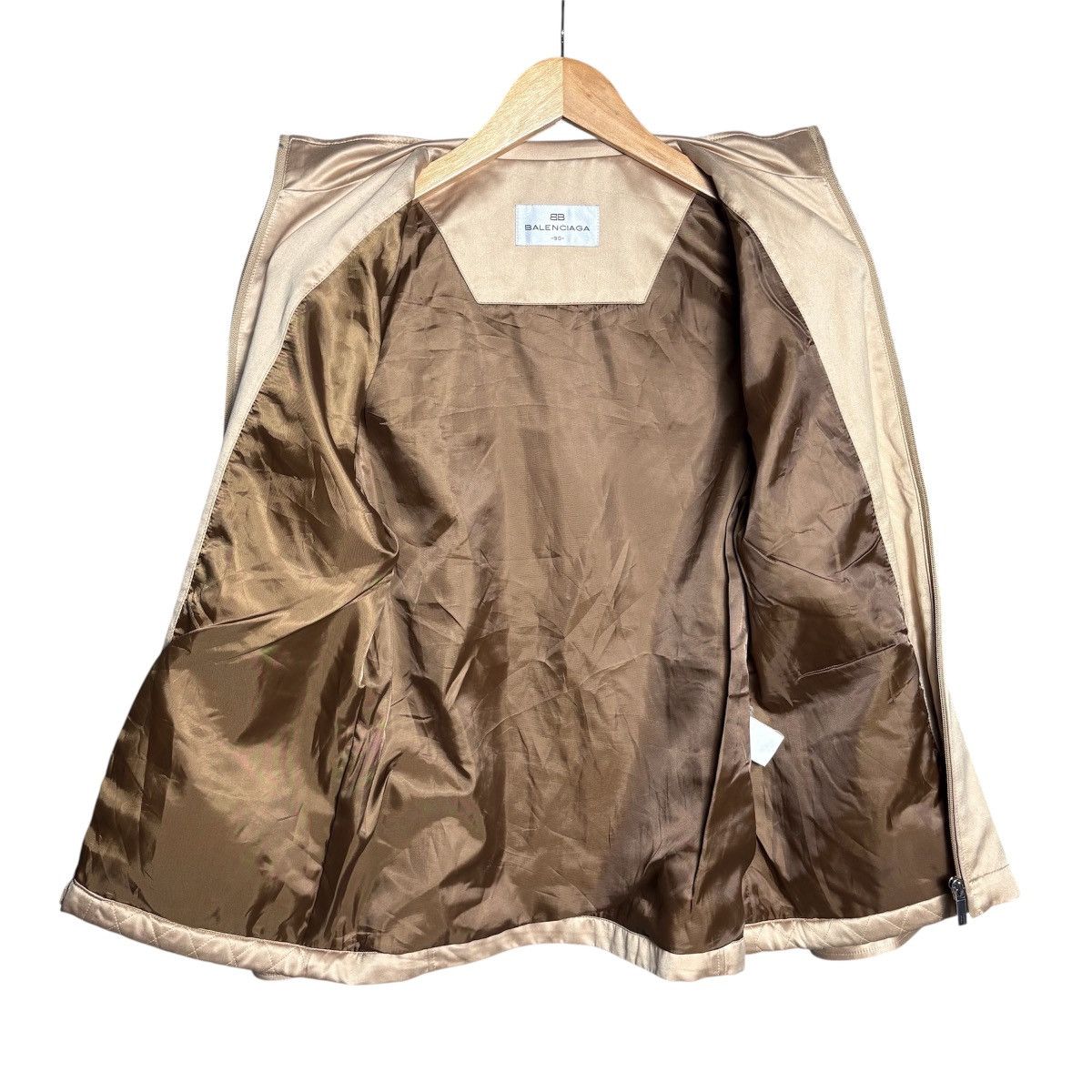Balenciaga Balenciaga Logo Full Zip Gold Nylon Jacket / Vintage 90s Size US M / EU 48-50 / 2 - 3 Thumbnail