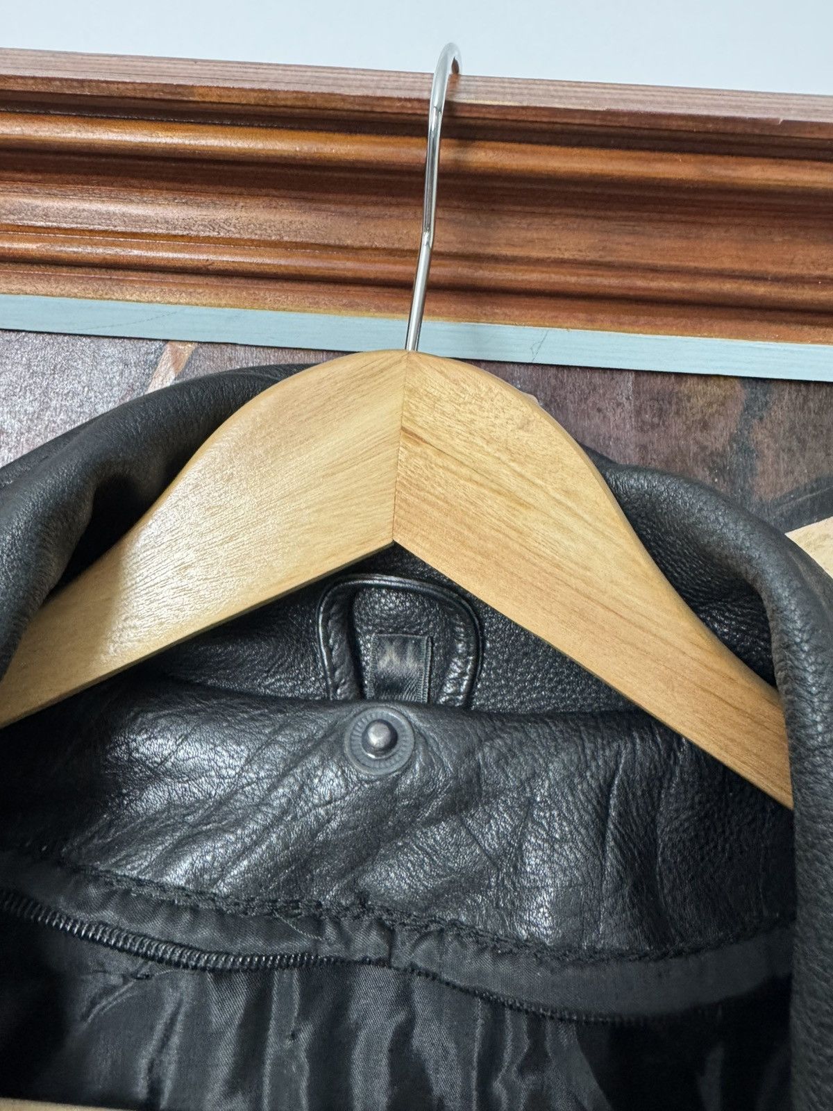 Vintage Vintage Distressed High Quality Genuine Black Leather Jacket Size US XL / EU 56 / 4 - 8 Thumbnail
