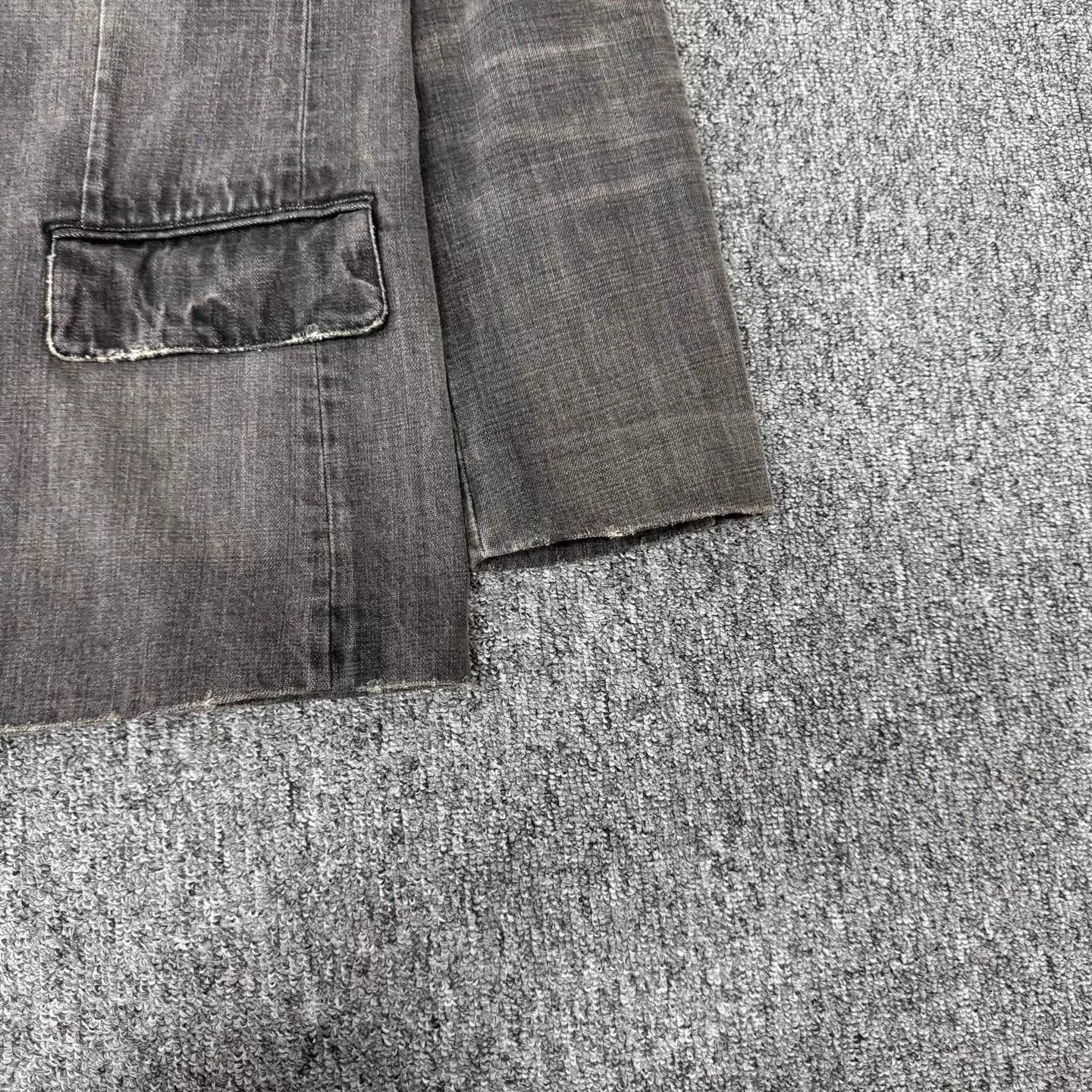 Balenciaga Balenciaga Denim Blazer Oversized Sleeve Logo Wash Gray 42 New Size M / US 6-8 / IT 42-44 - 5 Thumbnail