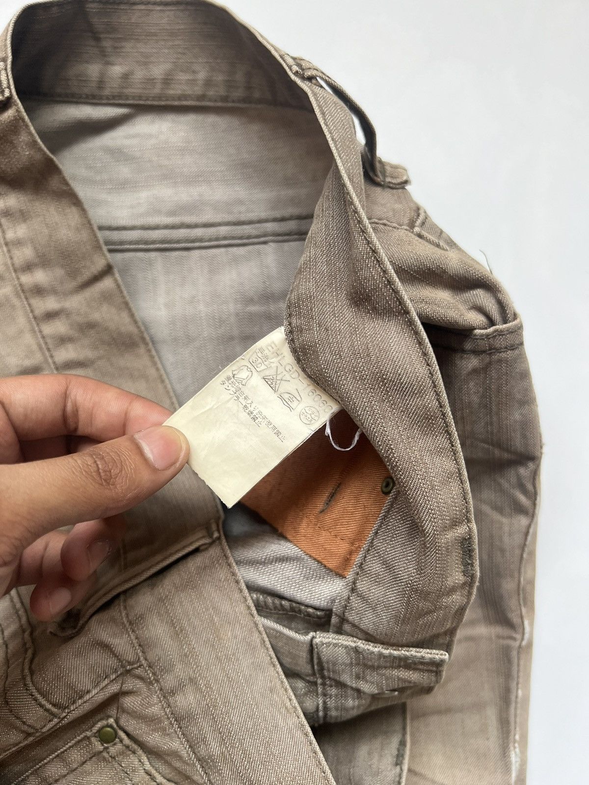 Japanese Brand Klein Plus Homme Desert Sand Flared Denim Size US 33 - 6 Thumbnail