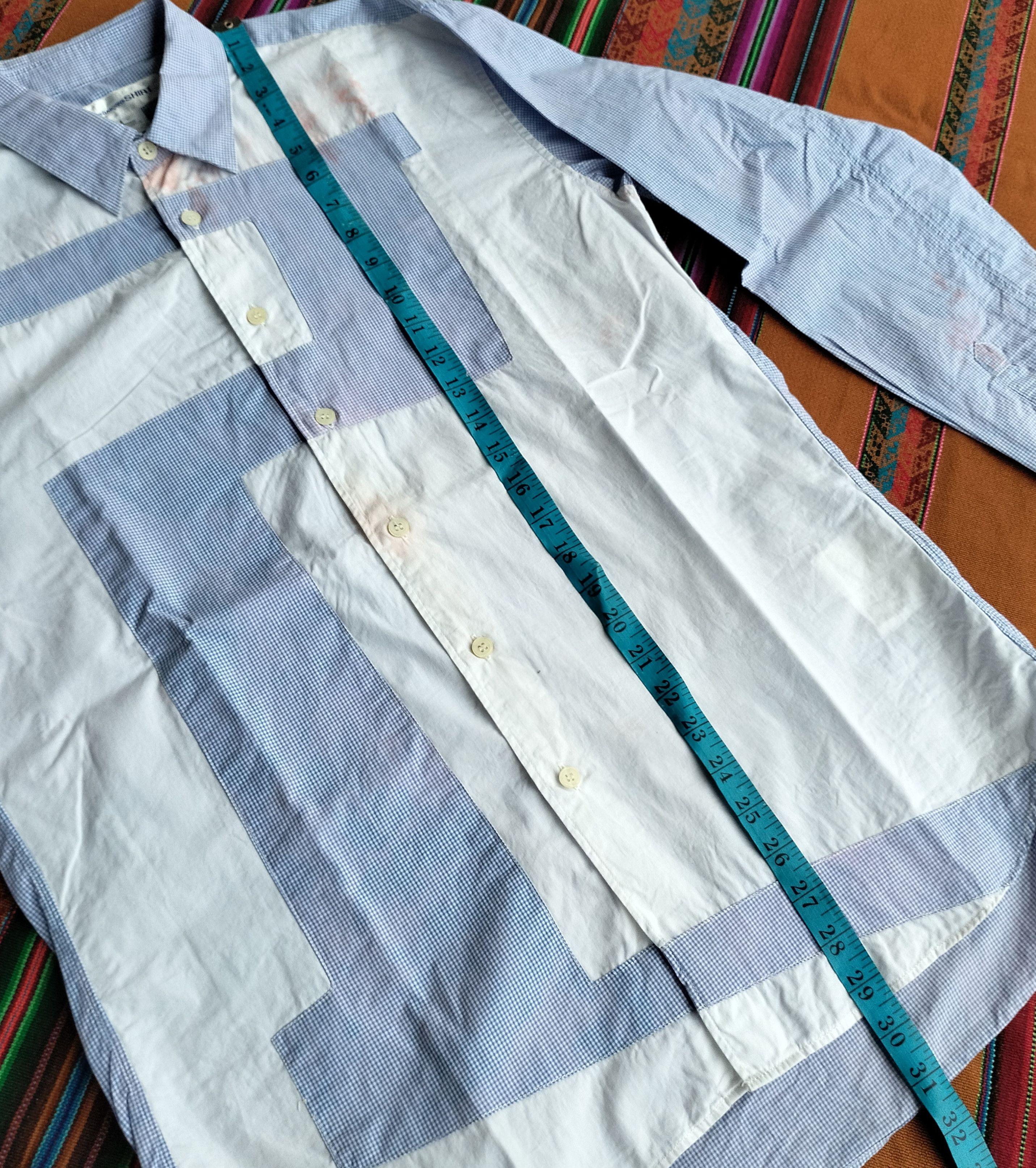 Rei Kawakubo CDG shirt Catton Panelled gingham Ls shirt Size US L / EU 52-54 / 3 - 19 Thumbnail
