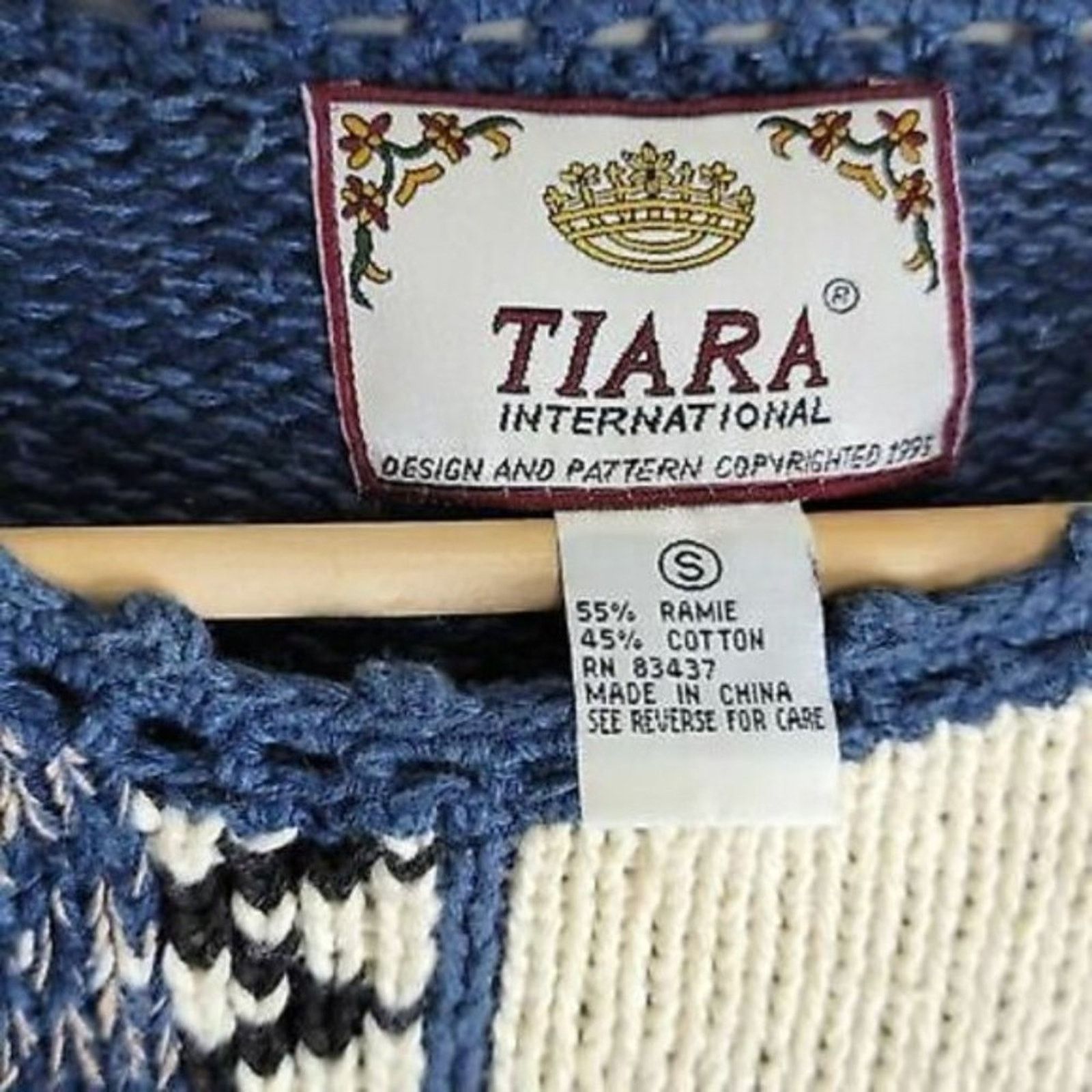 Vintage Tiara International Floral Knit Pullover Sweater Vintage 90s Size S / US 4 / IT 40 - 6 Thumbnail