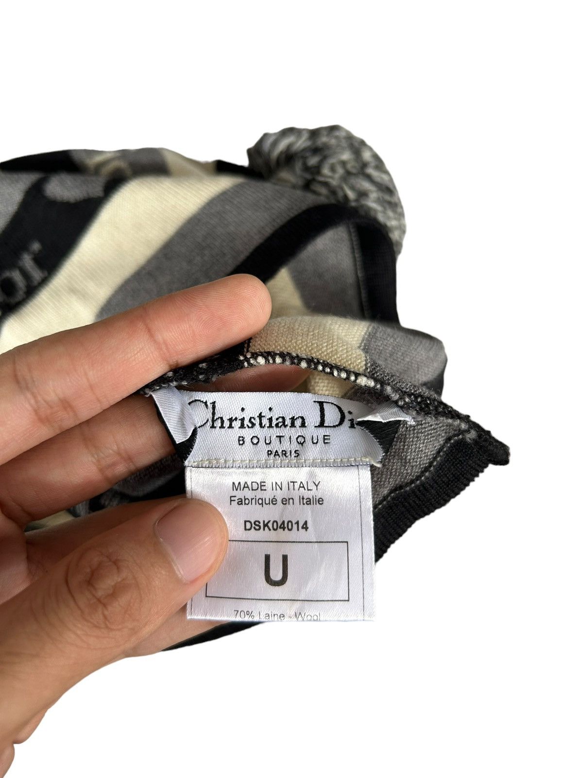 Christian Dior Monsieur Christian Dior Made in italy Beanie Hats Stripe pompom Size ONE SIZE - 9 Thumbnail