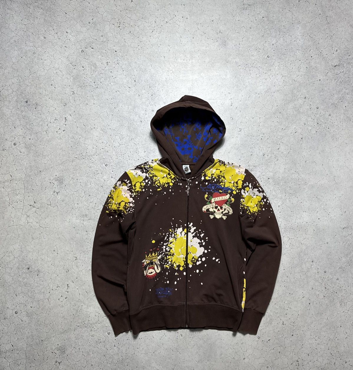 Ed Hardy Ed Hardy by Christian Audigier Women’s Full Zip Hoodie Size L / US 10 / IT 46 - 2 Thumbnail