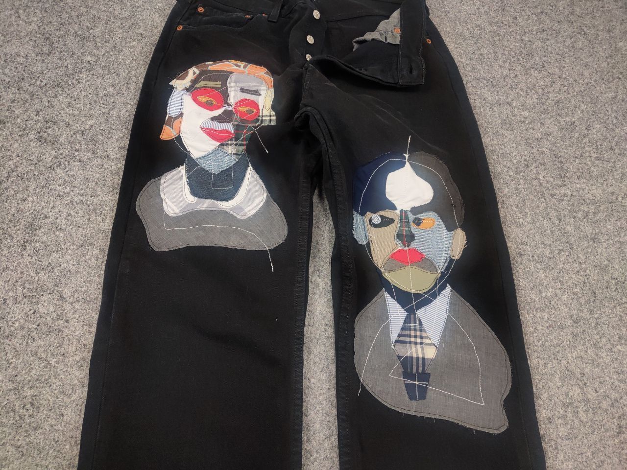 Levi's Vintage 90's Levi’s 501 Sashiko Face Jeans junya watanabe Size US 34 / EU 50 - 5 Thumbnail
