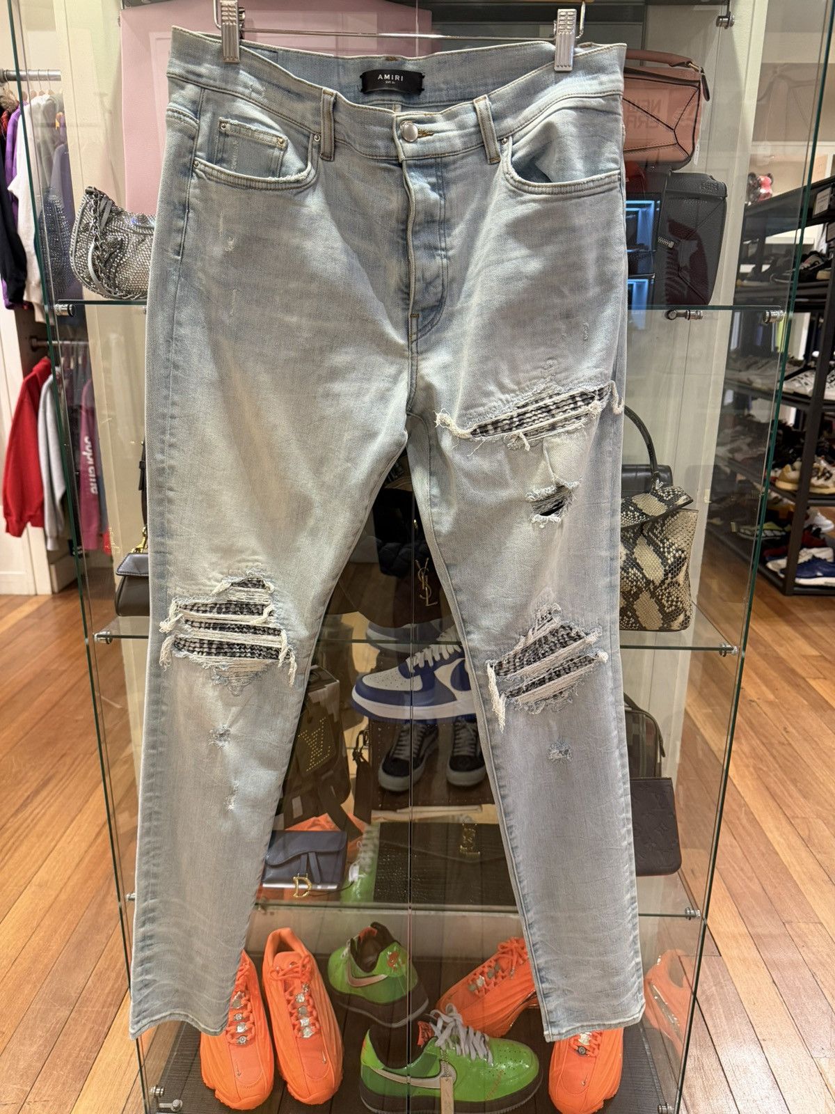 Amiri Amiri Mx1 Tie Dye Patch Jeans | Grailed