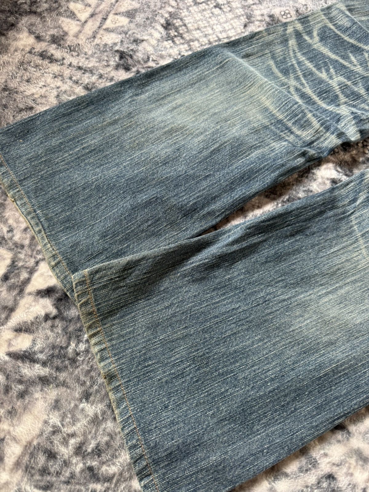 Japanese Brand Edwin 431 XV Over Stitched Western Japanese Flare Jeans Size US 29 - 21 Thumbnail