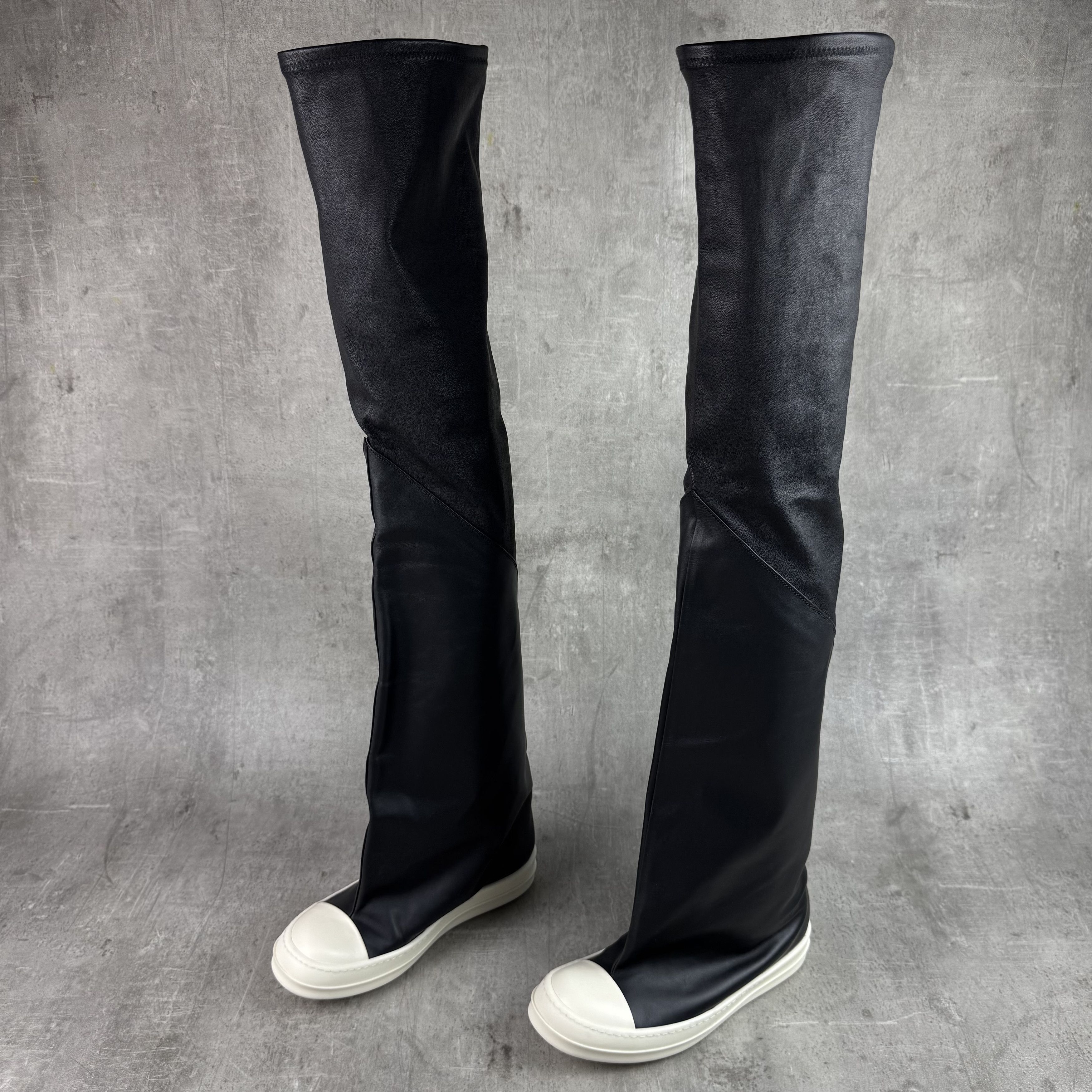 Rick Owens RICK OWENS Oblique Ramones Thigh High Flared Sneakers Boots Size US 8 / EU 41 - 3 Thumbnail