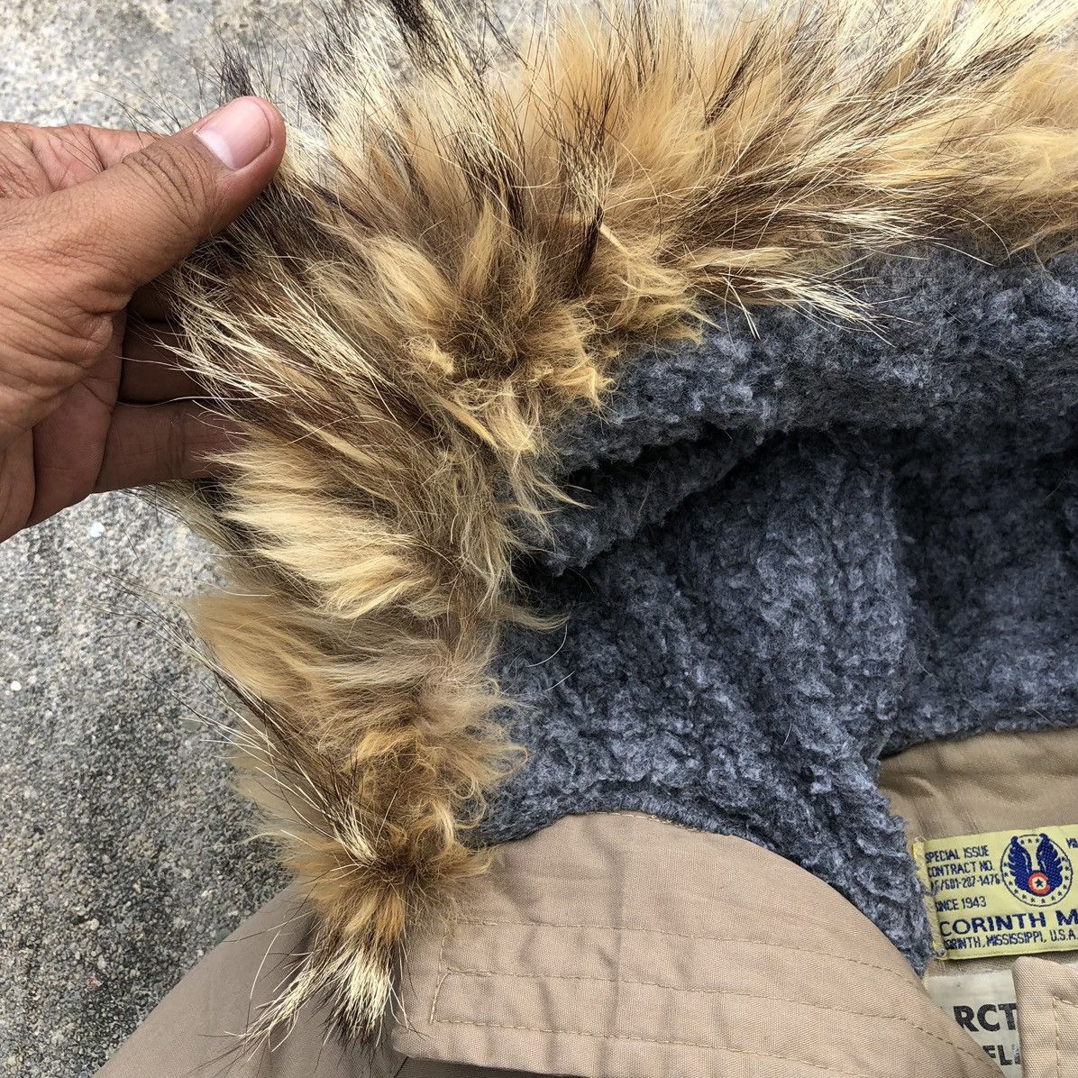 Vintage VTG Corinth MFG.Co Flyers Cold Weather N-3b Parka Fur Jacket Size US L / EU 52-54 / 3 - 12 Thumbnail