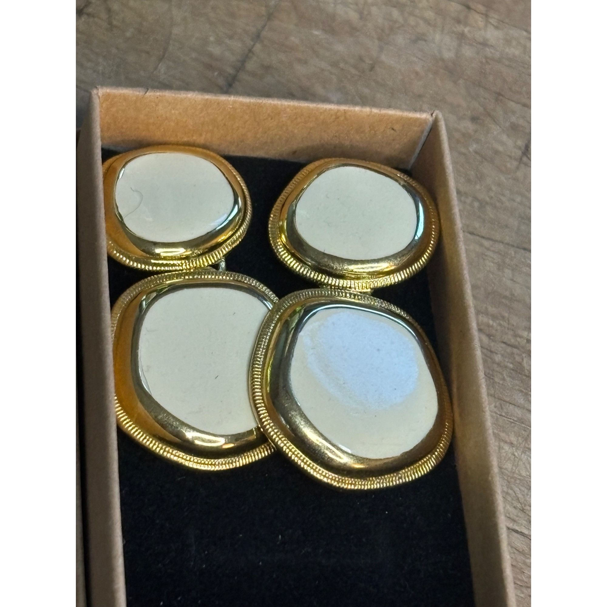 Other Vintage Gold-Tone double circle drop Earrings Size ONE SIZE - 1 Thumbnail