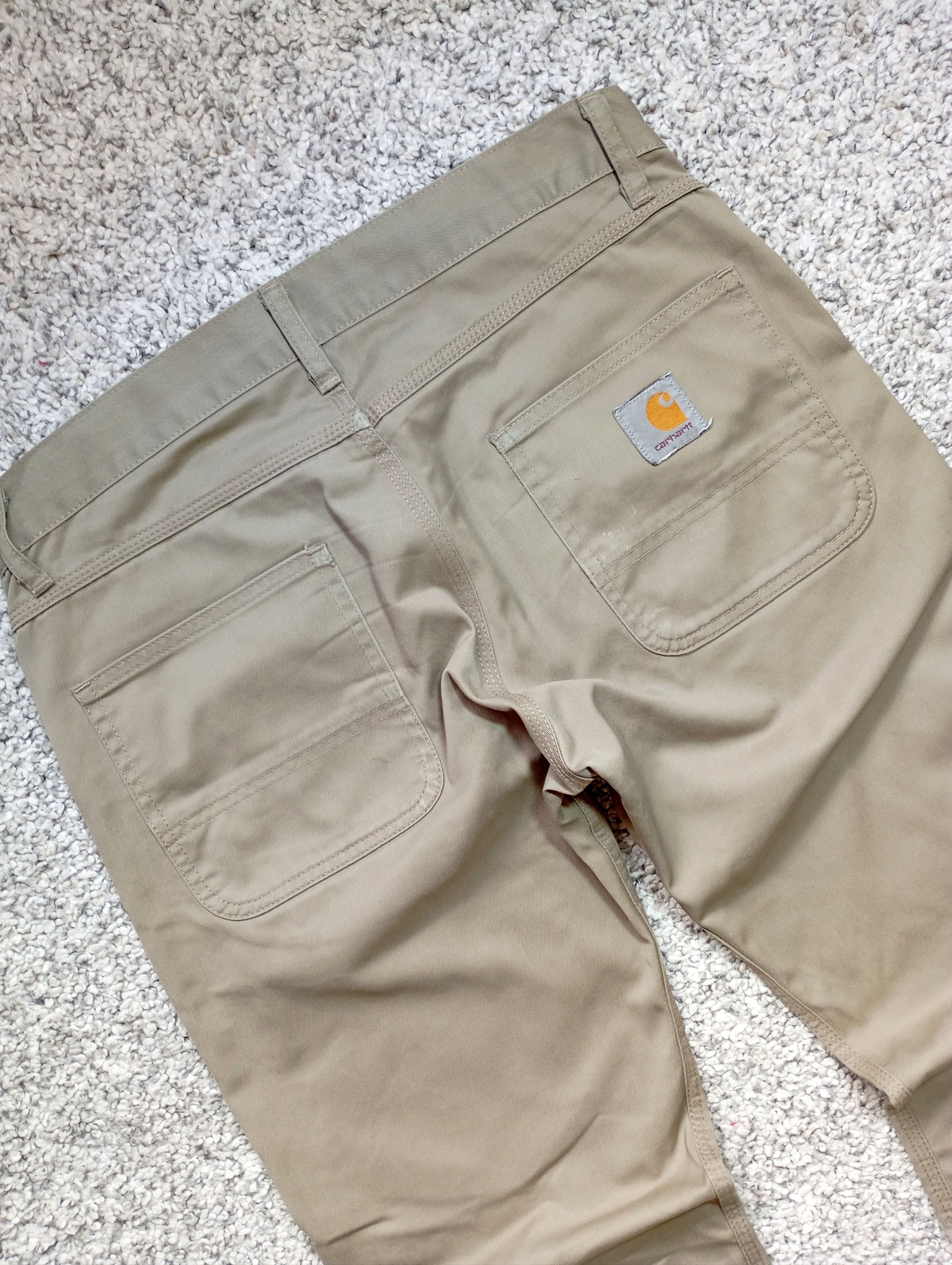 Carhartt × Vintage Carhartt Beige Vintage Single Knee Skill Pants Pocket Logo Size US 31 - 3 Thumbnail