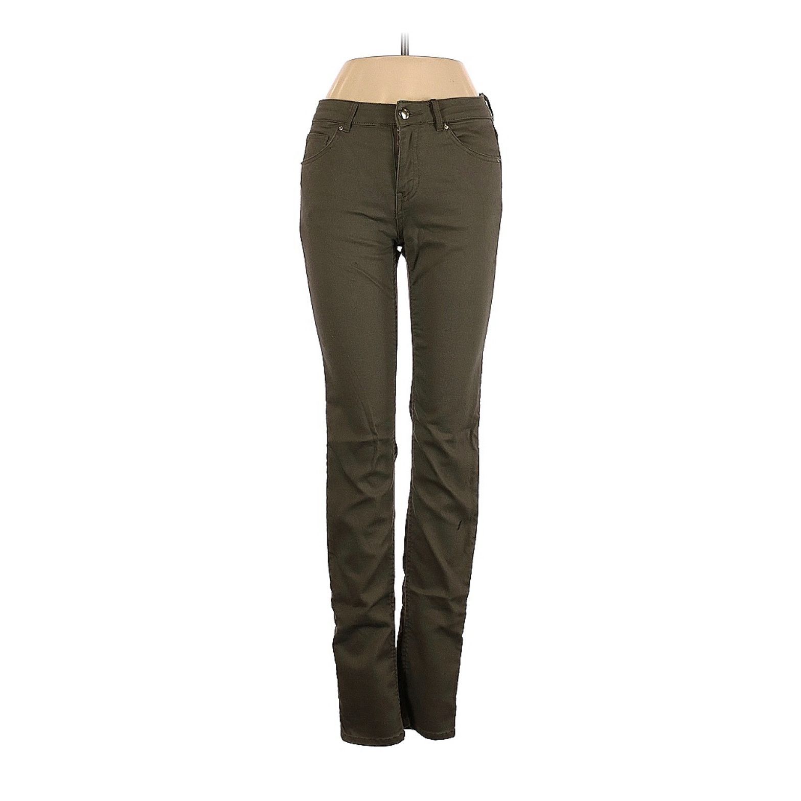 H&M H&M Green Skinny Low Rise Jeans size 4 Size 27" / US 4 / IT 40 - 1 Thumbnail