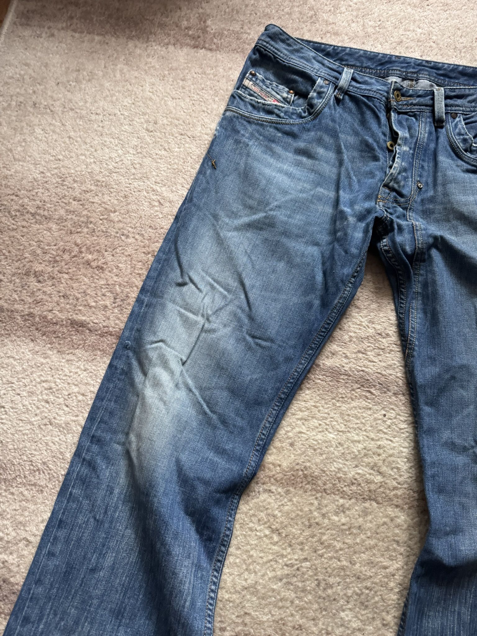 Diesel Diesel Lemmen vintage denim pants swag flared jeans trashed Size US 34 / EU 50 - 2 Thumbnail