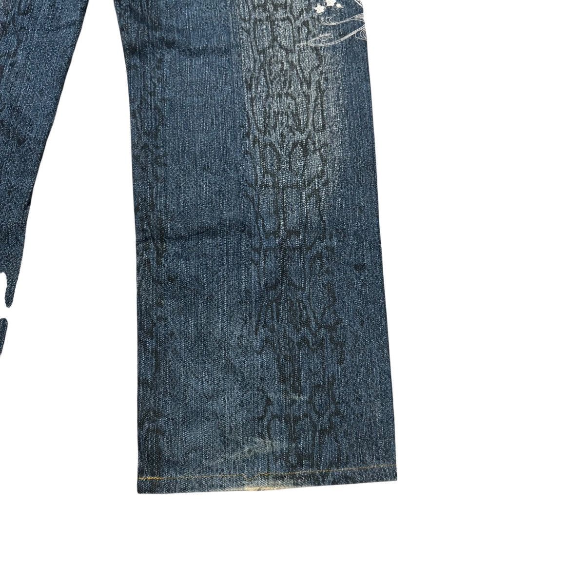 Karakuri Tamashii Vintage Karakuri Tamashii Denim Embroidery Dragon Snake Skin Size US 36 / EU 52 - 16 Thumbnail