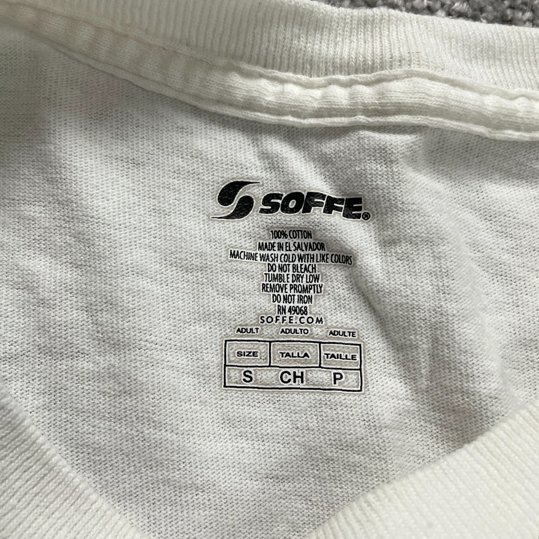 Soffe Soffe Graphic Tee Unisex Adult Small White Long Sleeve Crew Neck T-Shirt Casual Size S / US 4 / IT 40 - 7 Thumbnail