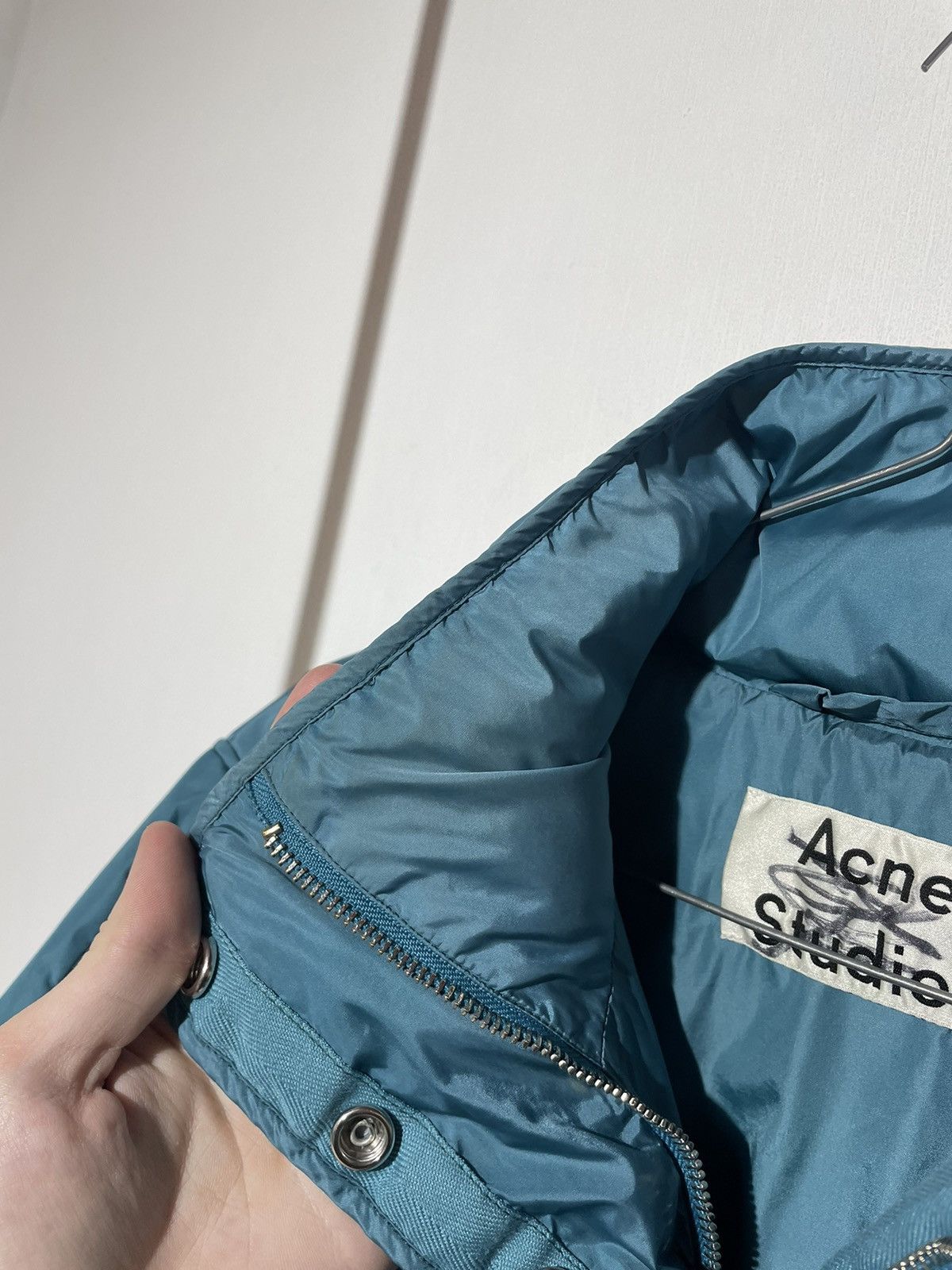 Acne Studios Acne Studios Oliviera Tech Nylon Down Coat In Blue Size S / US 4 / IT 40 - 12 Thumbnail
