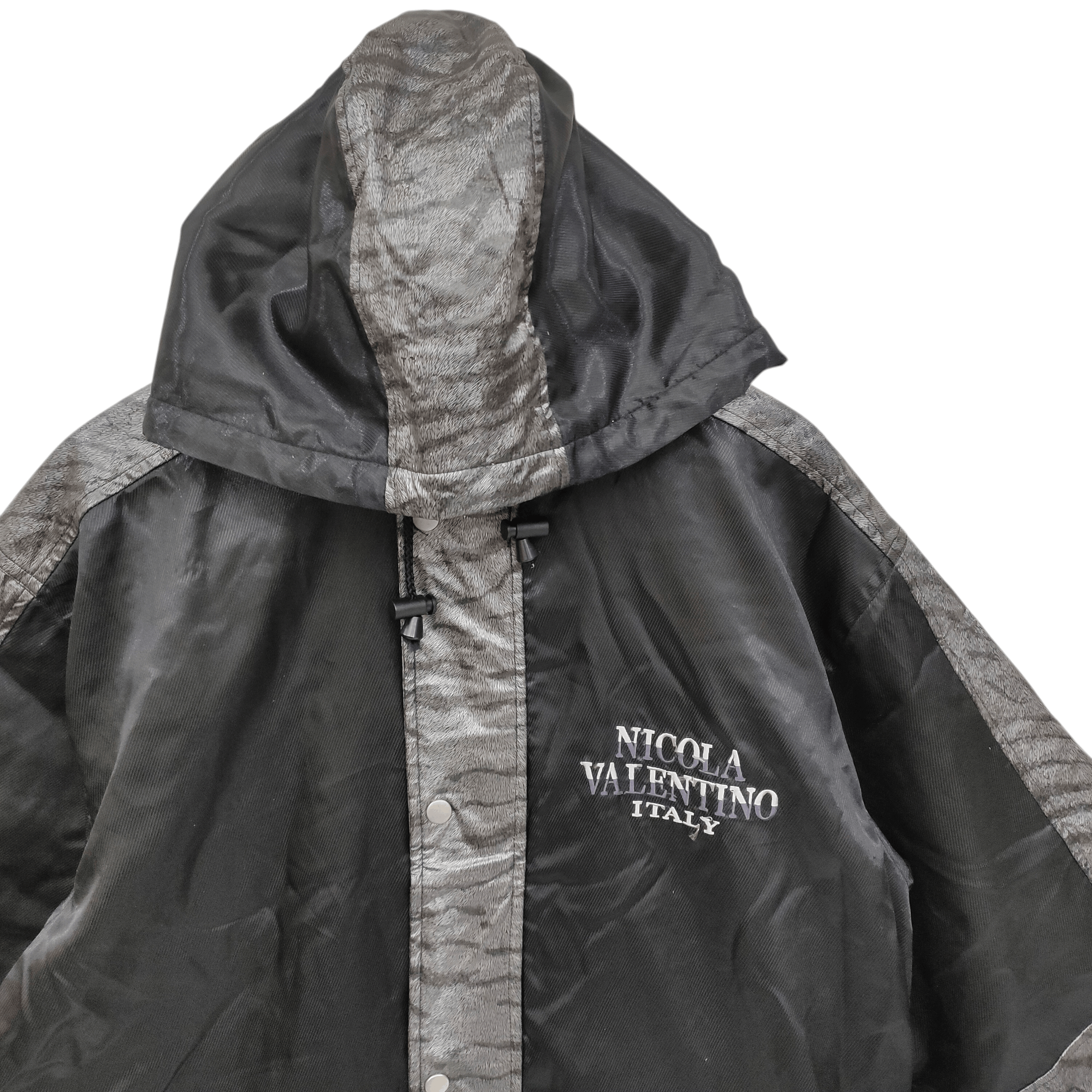 Designer × Vintage 90s Nicola Valentino Italy Black Hooded Size US M / EU 48-50 / 2 - 3 Thumbnail