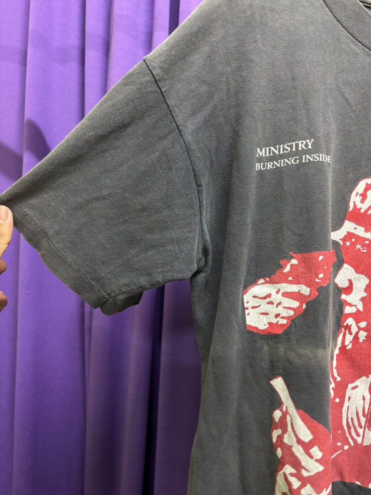 Band Tees vintage distressed sun faded ministry 1991 burning inside Size US L / EU 52-54 / 3 - 4 Thumbnail
