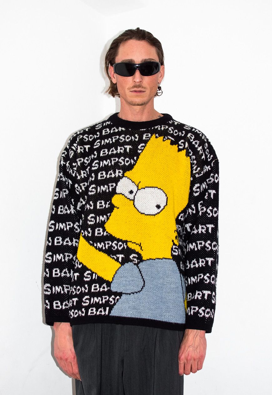 The Simpsons × Vintage Oversized Bart Simpson knitted quality Wool chunky Jumper Size US L / EU 52-54 / 3 - 4 Thumbnail