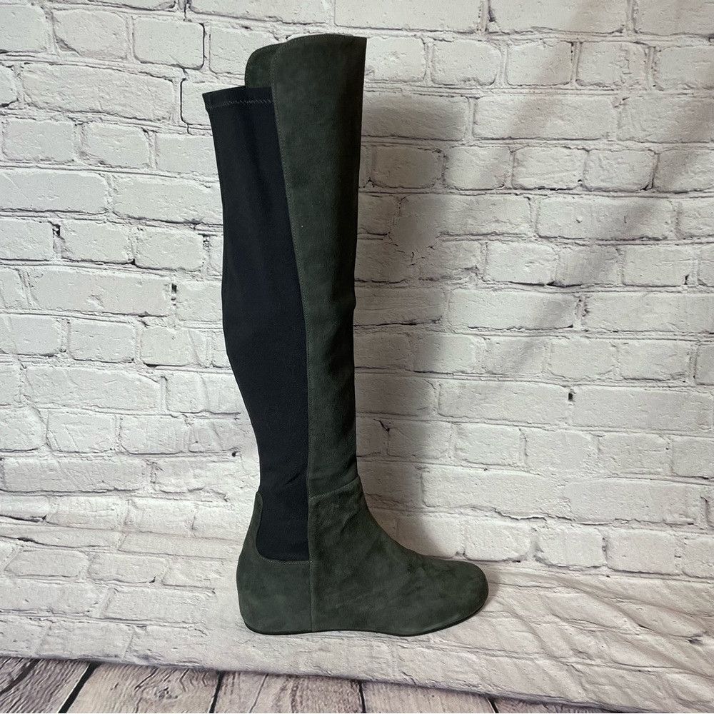 Stuart Weitzman New Stuart Weitzman Lander Over-the-knee Wedge Boots In Sla Size US 8.5 / IT 38.5 - 2 Thumbnail