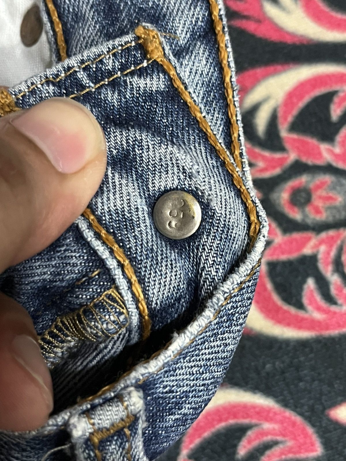 Levi's Vintage Levi’s 508 Blue Washed Distressed Frayed Leg Jeans Size US 30 / EU 46 - 6 Thumbnail