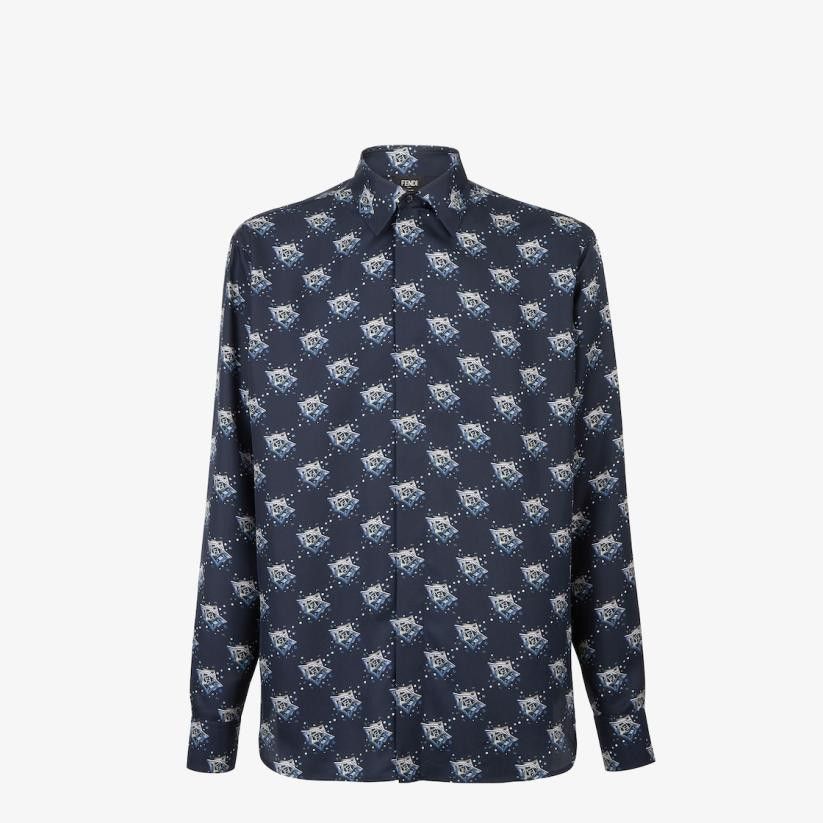 Fendi o1s1wg110125 Shirt in Blue Size US XXL / EU 58 / 5 - 1 Thumbnail
