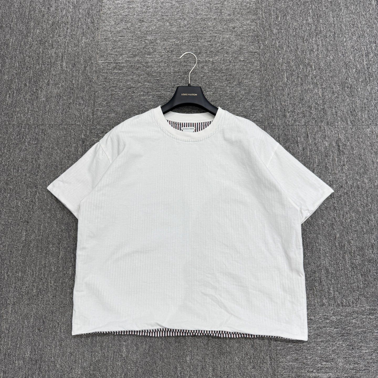 Bottega Veneta Bottega Veneta Striped Inner Double Layer T-Shirt Size XL Size US XL / EU 56 / 4 - 1 Thumbnail