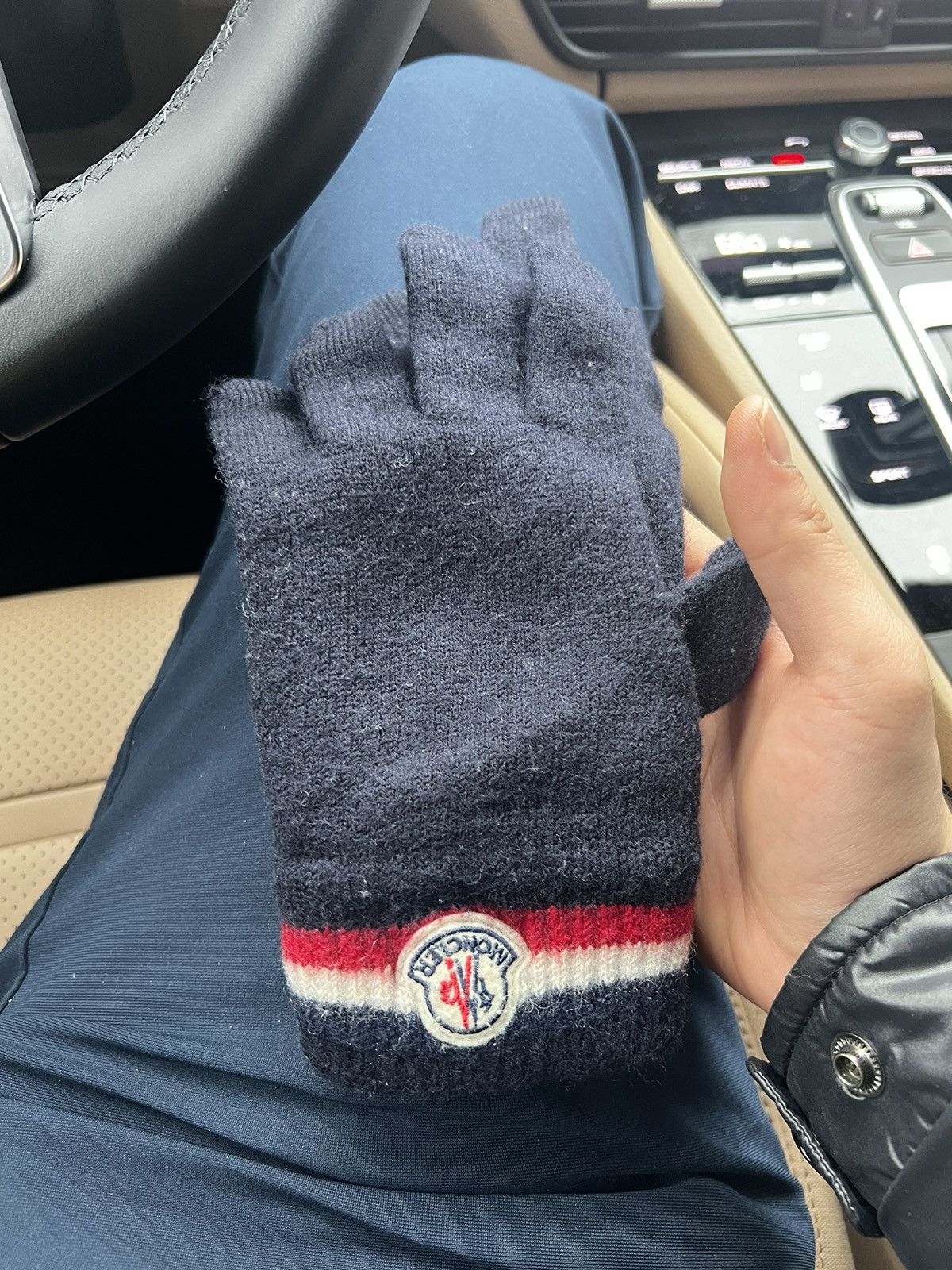 Moncler Moncler Navy Wool Gloves Size ONE SIZE - 1 Thumbnail