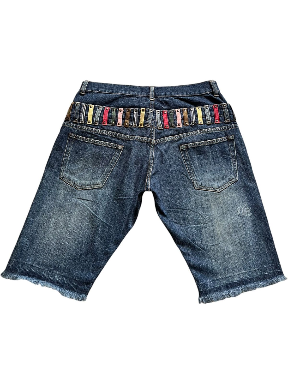 Japanese Brand Vintage Japanese Brand Double Waisted Jean Shorts Jorts Size US 32 / EU 48 - 2 Thumbnail