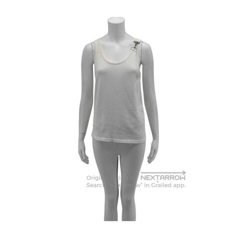 Louis Vuitton Louis Vuitton Summer Beige Sleeveless Cotton Top . Size S / US 4 / IT 40 - 1 Thumbnail