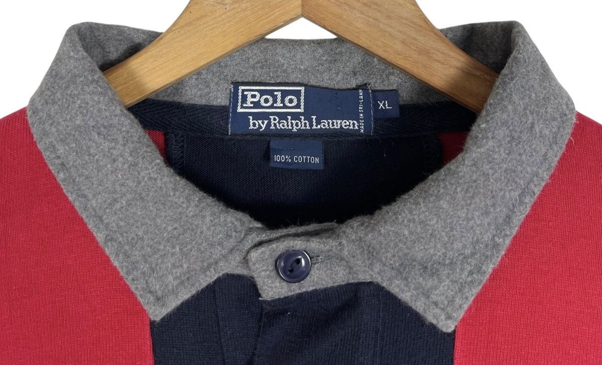 Polo Ralph Lauren 90s Vintage Polo RL Bold Rugby Polo Red/Navy XL Size US XL / EU 56 / 4 - 6 Thumbnail