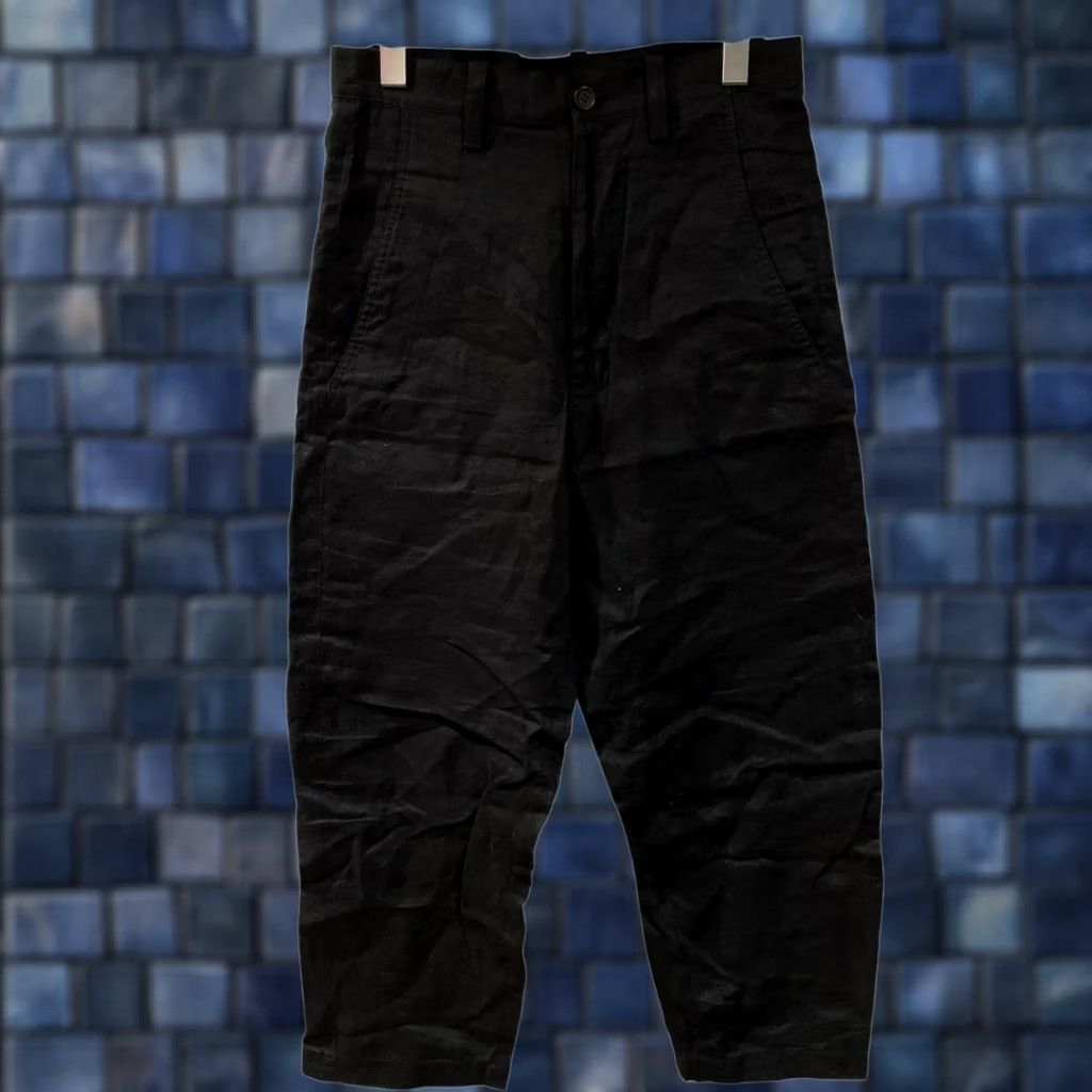 Vintage REGULATION Yohji Yamamoto Linen Pants Black Casual Men's Size XS Size US 27 - 1 Thumbnail