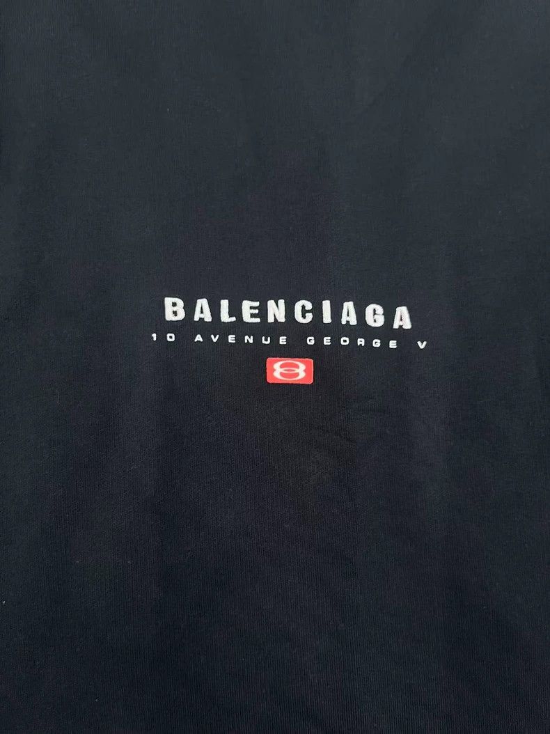 Balenciaga Balenciaga Solid Color Checkered Collar Long Sleeve Polo S Size US XL / EU 56 / 4 - 3 Thumbnail