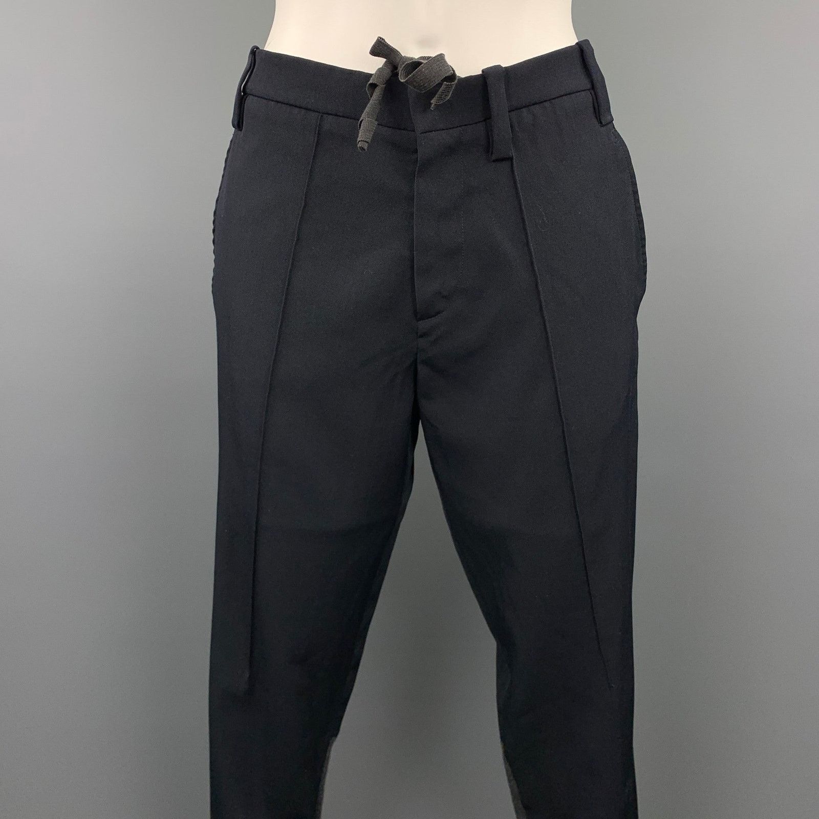 Marni MARNI Size 2 Black Virgin Wool Skinny Casual Pants Size 26" / US 2 / IT 38 - 2 Thumbnail
