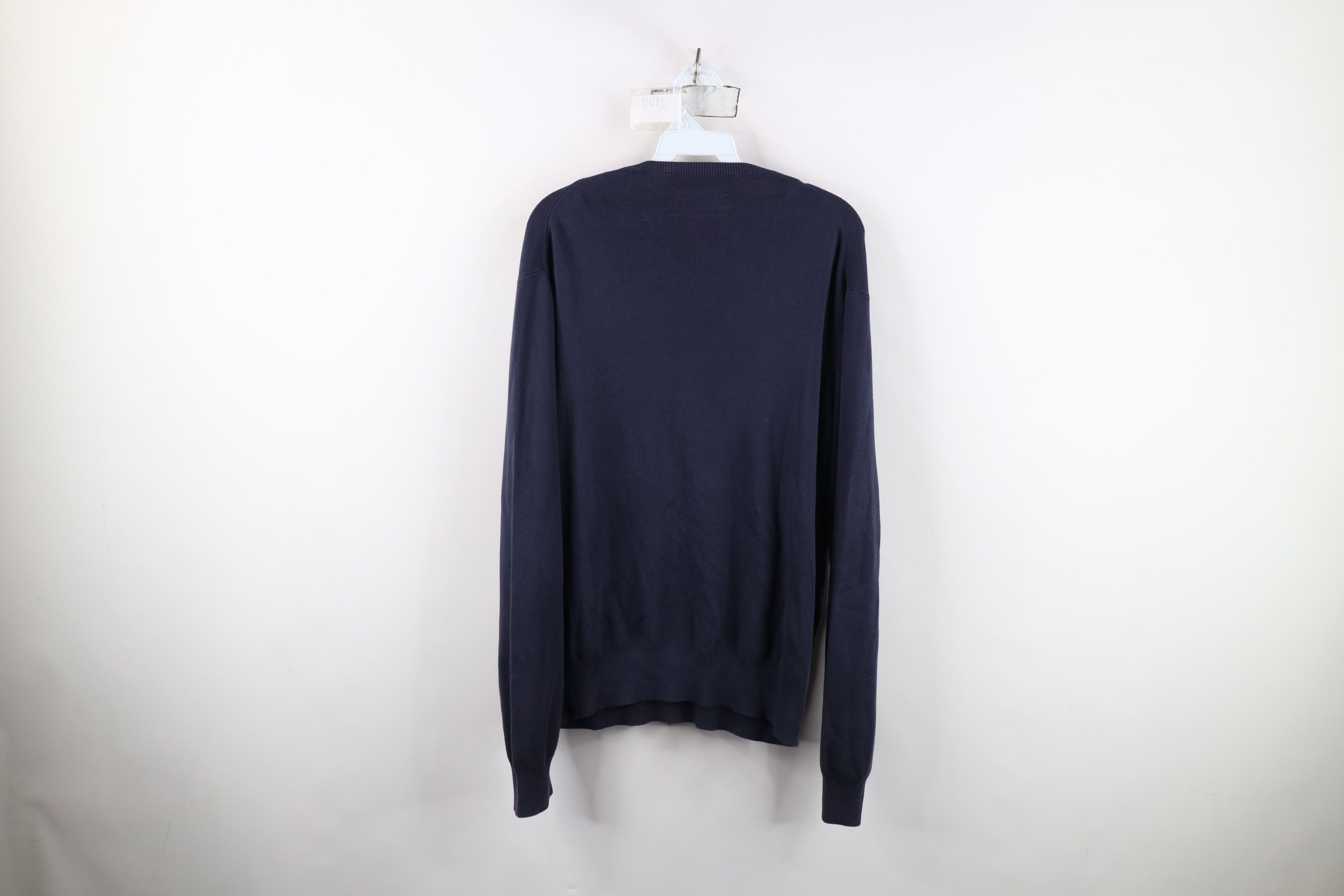Ralph Lauren Vintage 90s Ralph Lauren Cotton Knit V-Neck Sweater Blue Size US M / EU 48-50 / 2 - 11 Thumbnail
